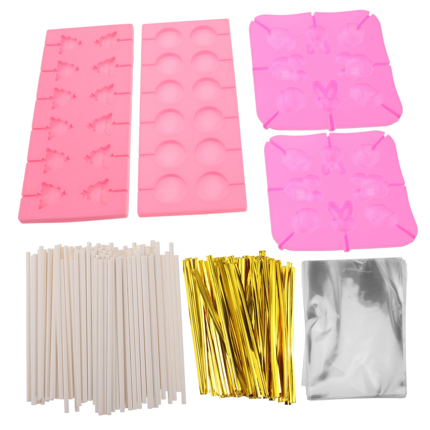 Moules à Sucettes en Silicone de Noël, 1 Set Réutilisable