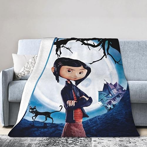 Miniatura 2 de Manta con estampado de película de animación de dibujos animados, 50 x 40 pulgadas, suave y ligera, manta de aire acondicionado, oficina, sofá,