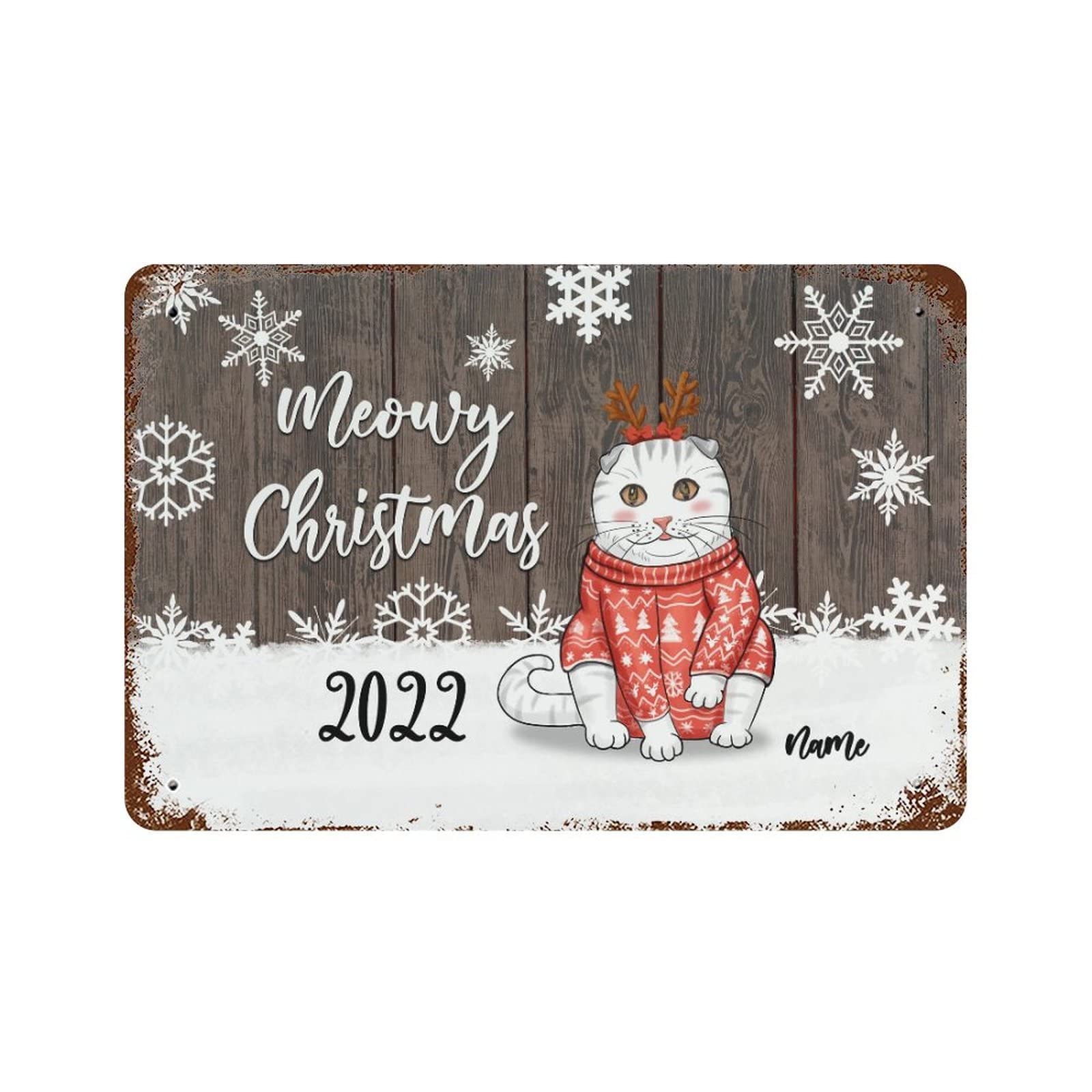 Plaque de Noël personnalisée en métal aluminium durable 30x45cm