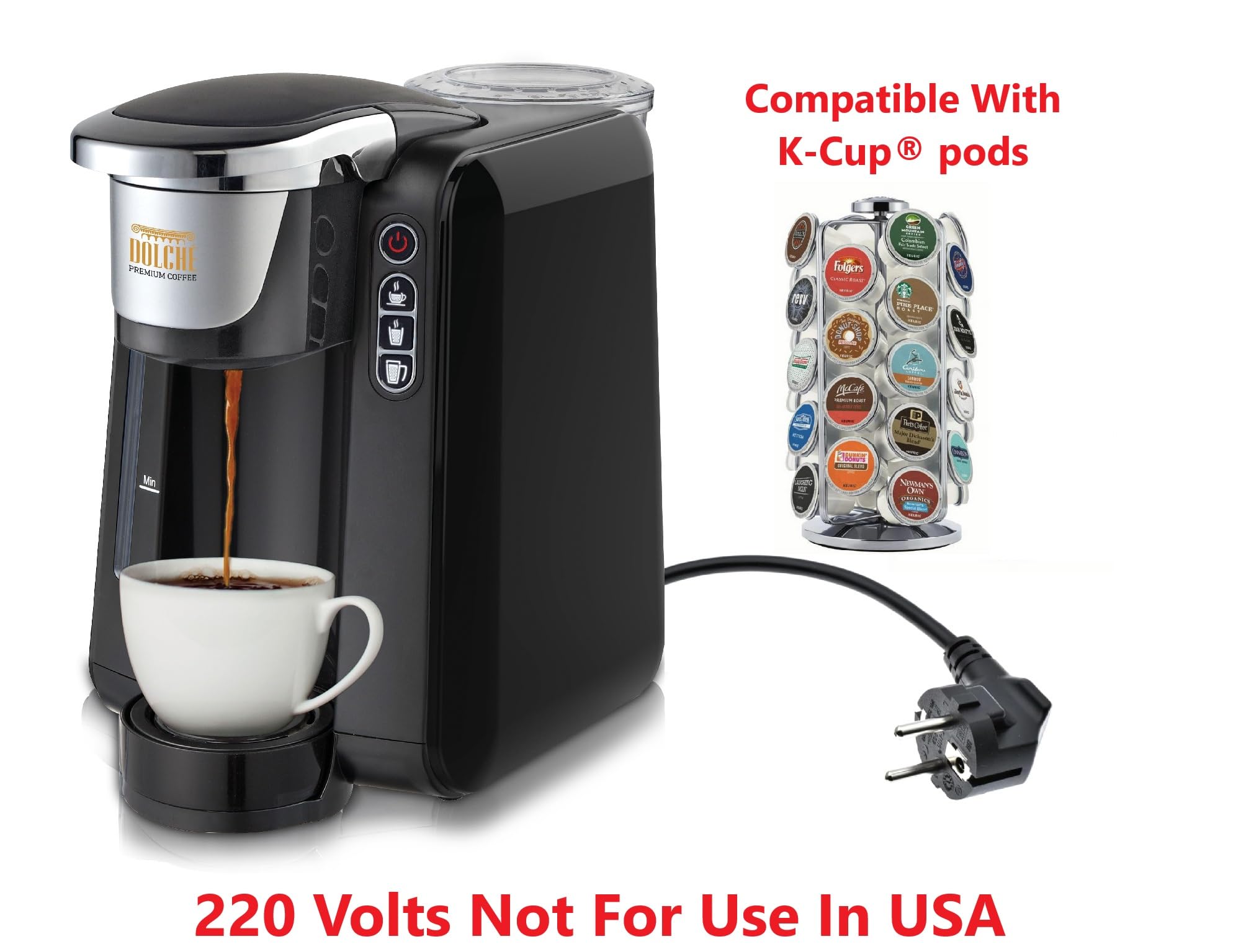 Keurig K-Café Barista Bar Single Serve Coffee Maker, with 3 Brew Sizes, Hot and Cold Coffee Capabilities, 2oz Coffee Shot Button, Black (Renewed)