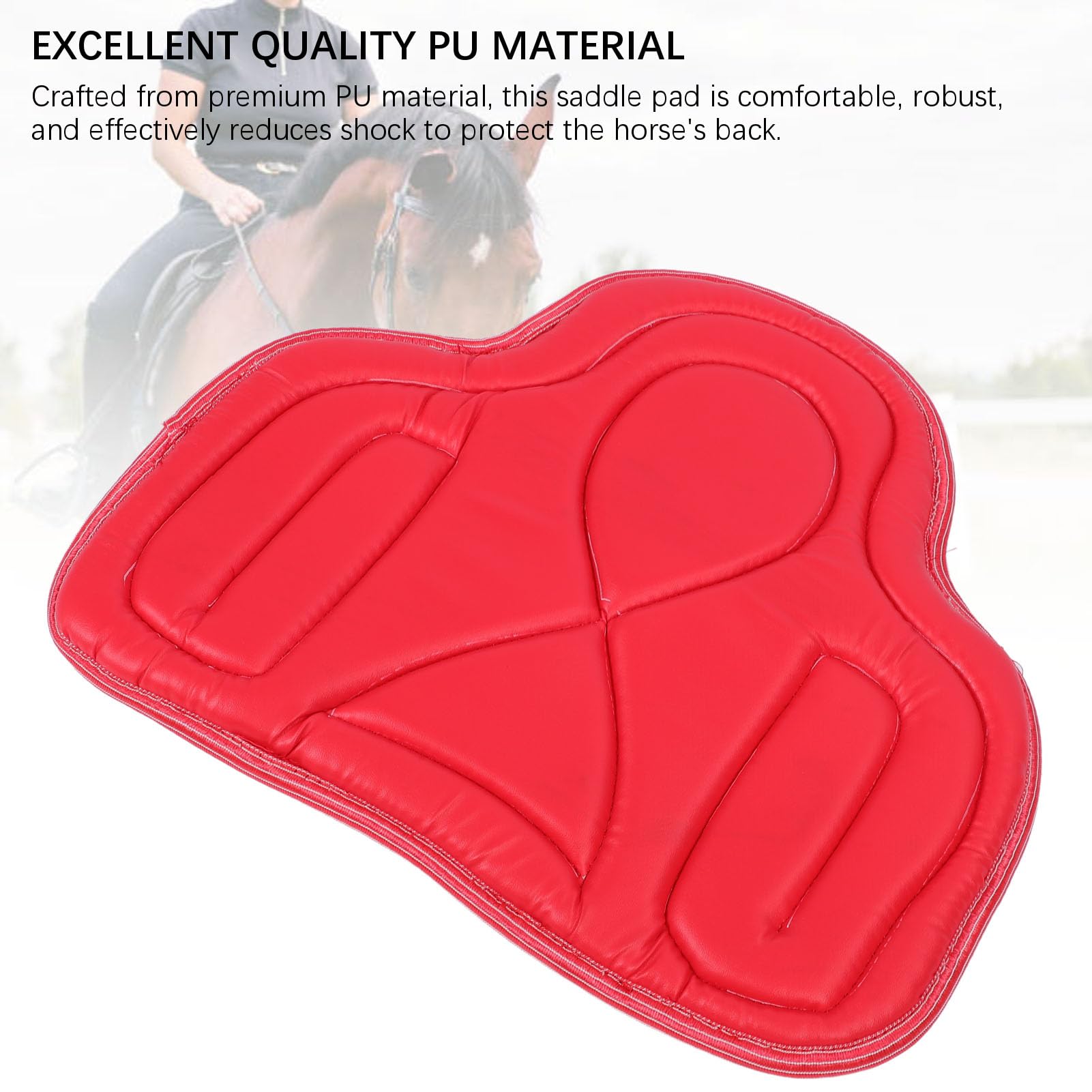 Siodłowa podkładka Saddle Saddle Western Saddle Pad Grunts Absorbing Absorbing oddychający skórzany sprzęt jeździecki do jazdy konnej