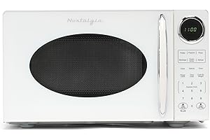 900 Watt Nostalgic 0.9 cu ft White Microwave