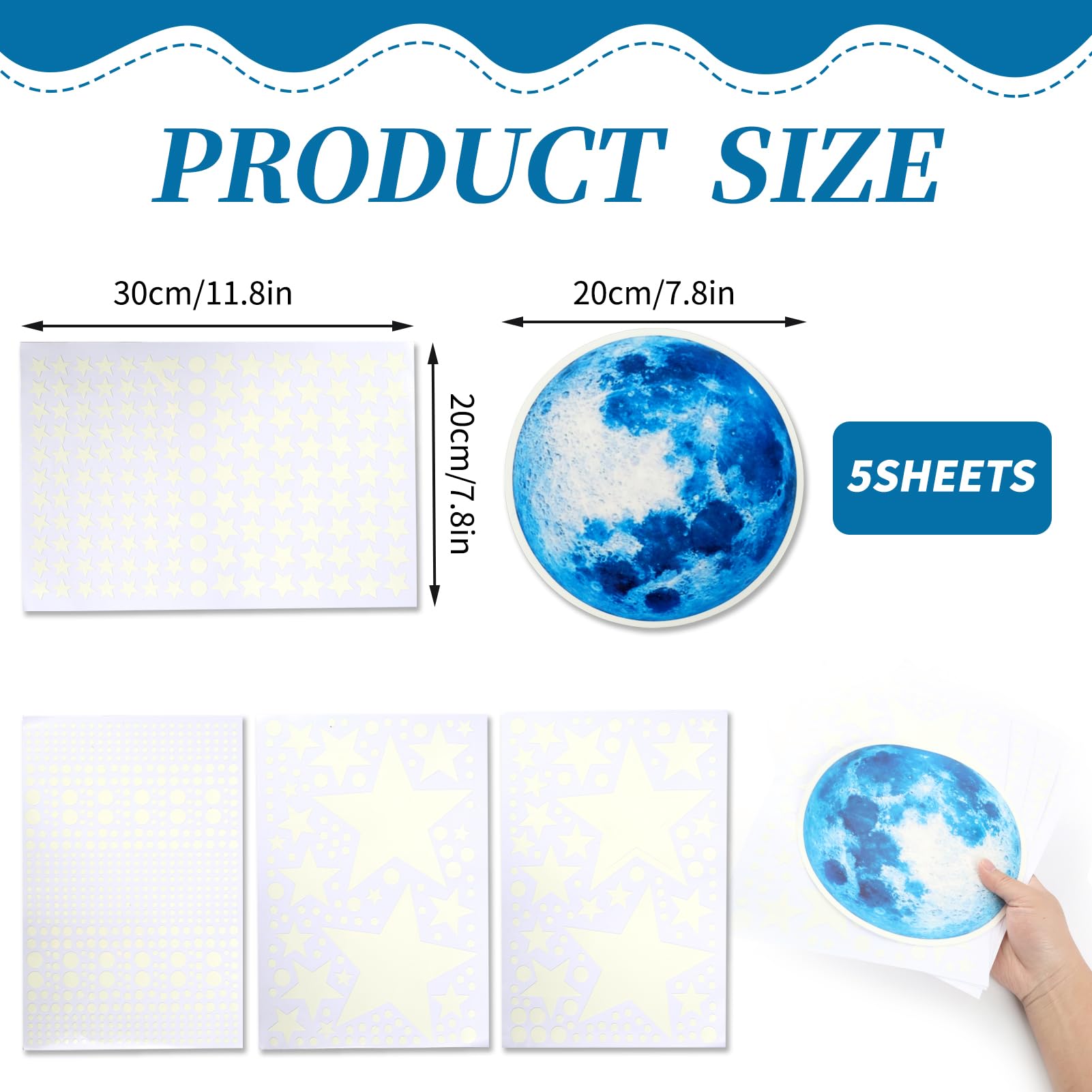 Estrellas Fluorescentes Autoadhesivas Que Brillan En Oscuridad 1086 Pcs Para Decoración De Pared Techo Sala Estar Dormitorio