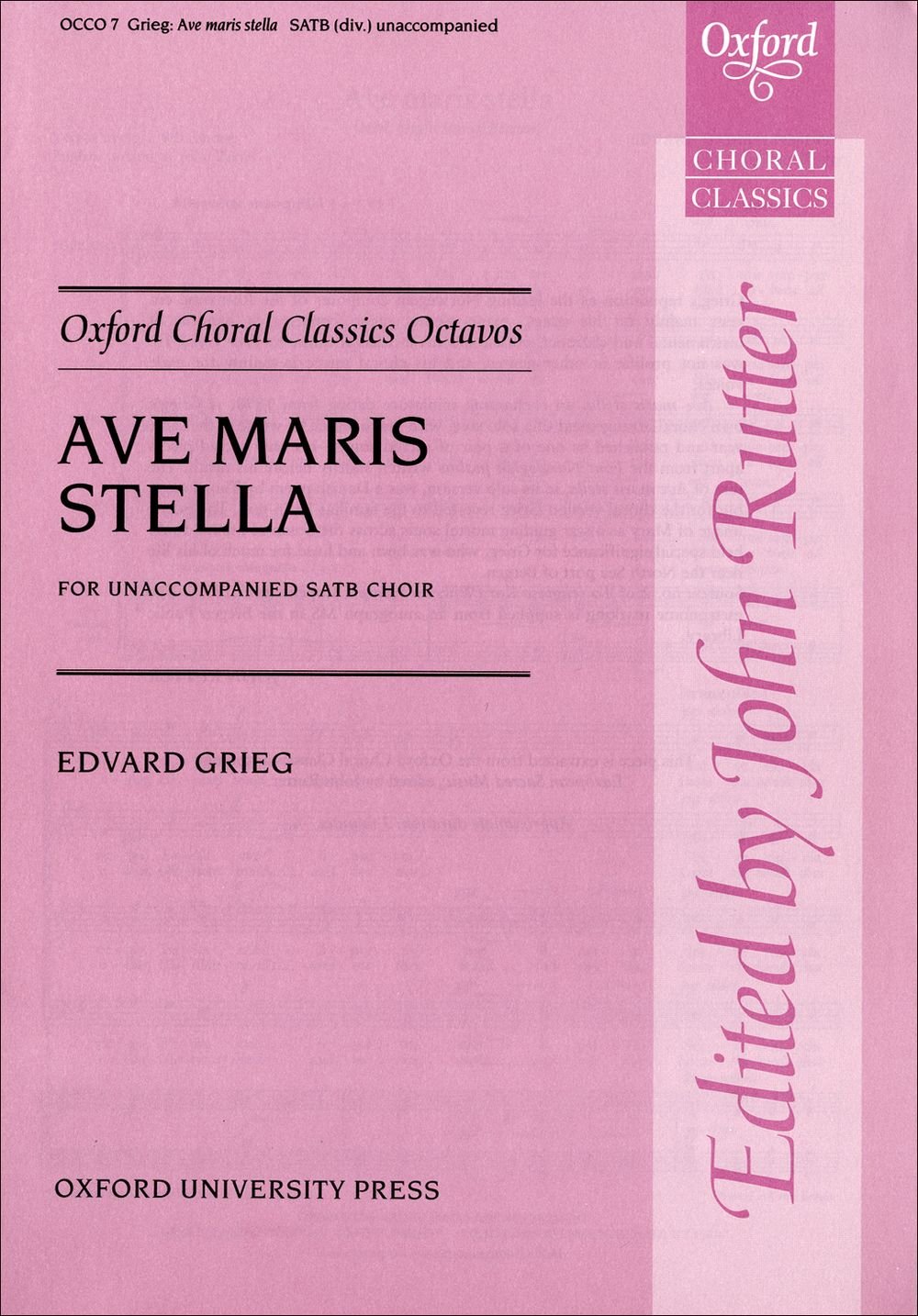 Ave maris stella: Vocal score (Oxford Choral Classics Octavos)