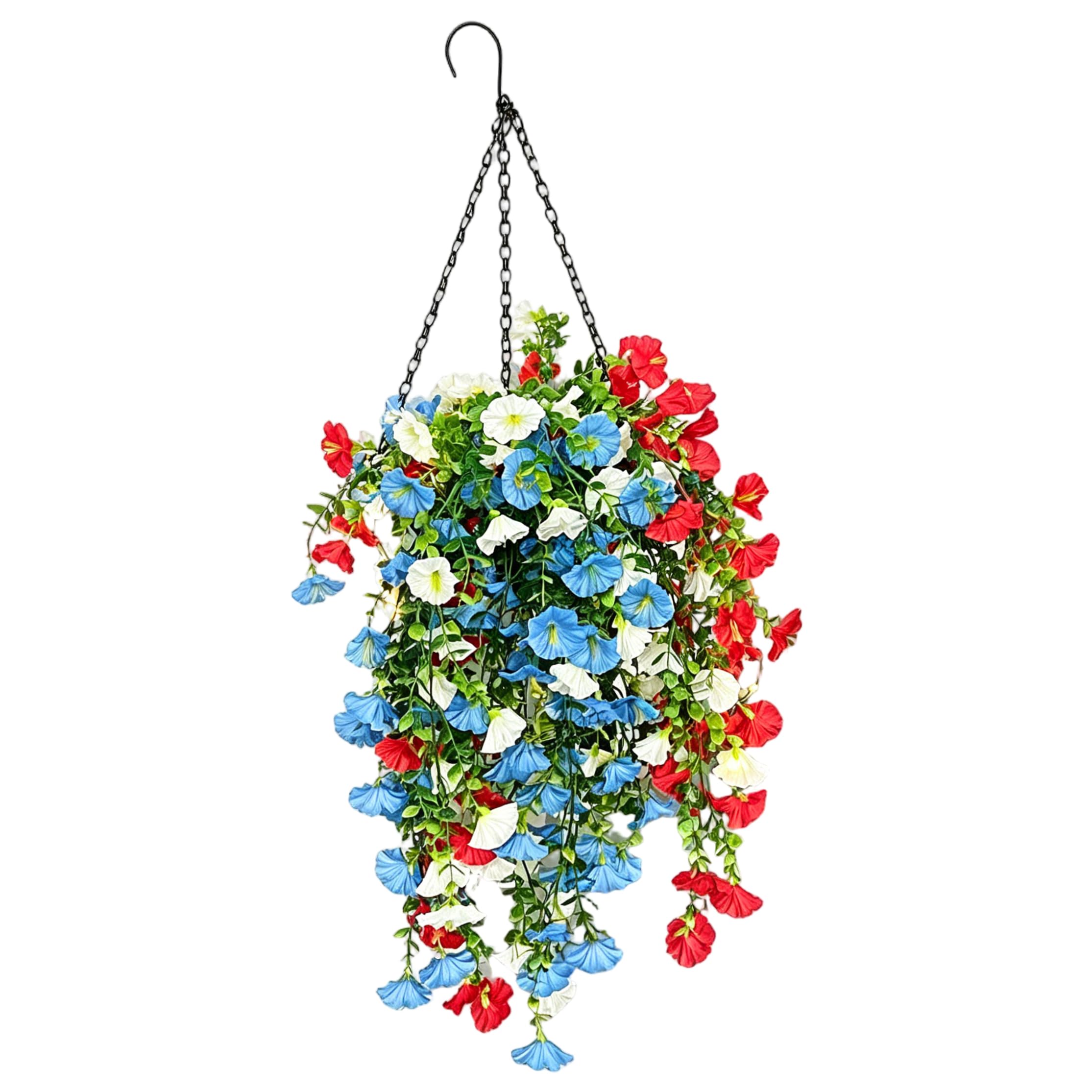Fausses plantes suspendues en plastique pour événements patriotiques