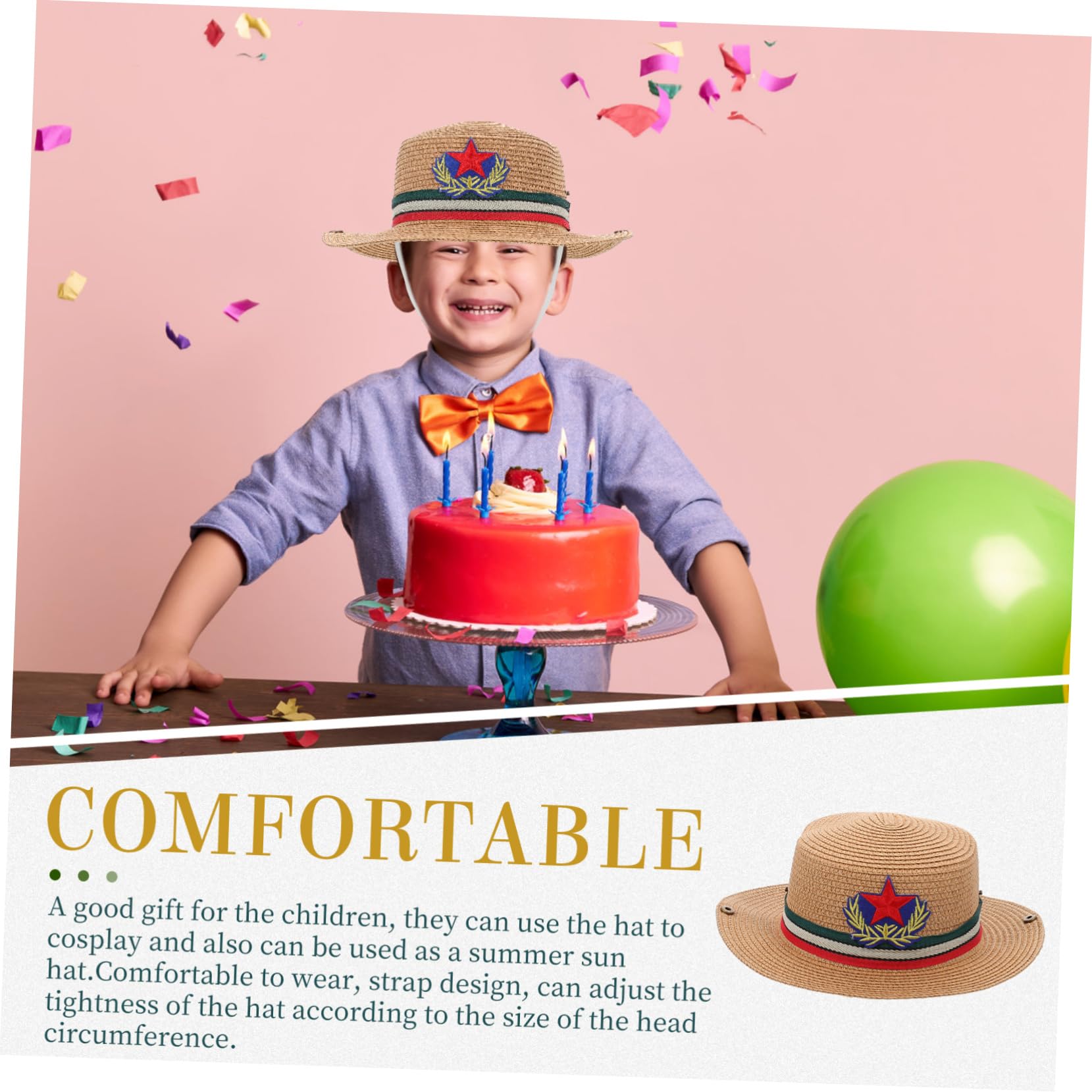 Sosoport Djustable Western Boys and Girls Dress-up Hat Decorative Boys and Girls for Birthday Party