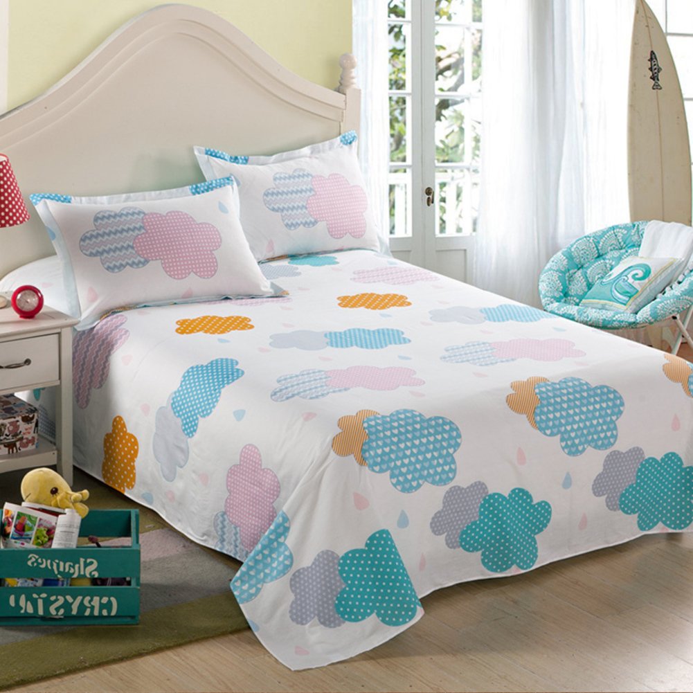 Couvre-lit enfant coton grand drap de lit cartoon 200x230cm