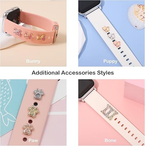 Miniatura 7 de Personalized Dog Breed Pet Apple Watch Band Laser Engraved Gift Soft Silicone Sport Band/Strap iWatch Series, Compatible with Apple Watch 38mm 40mm