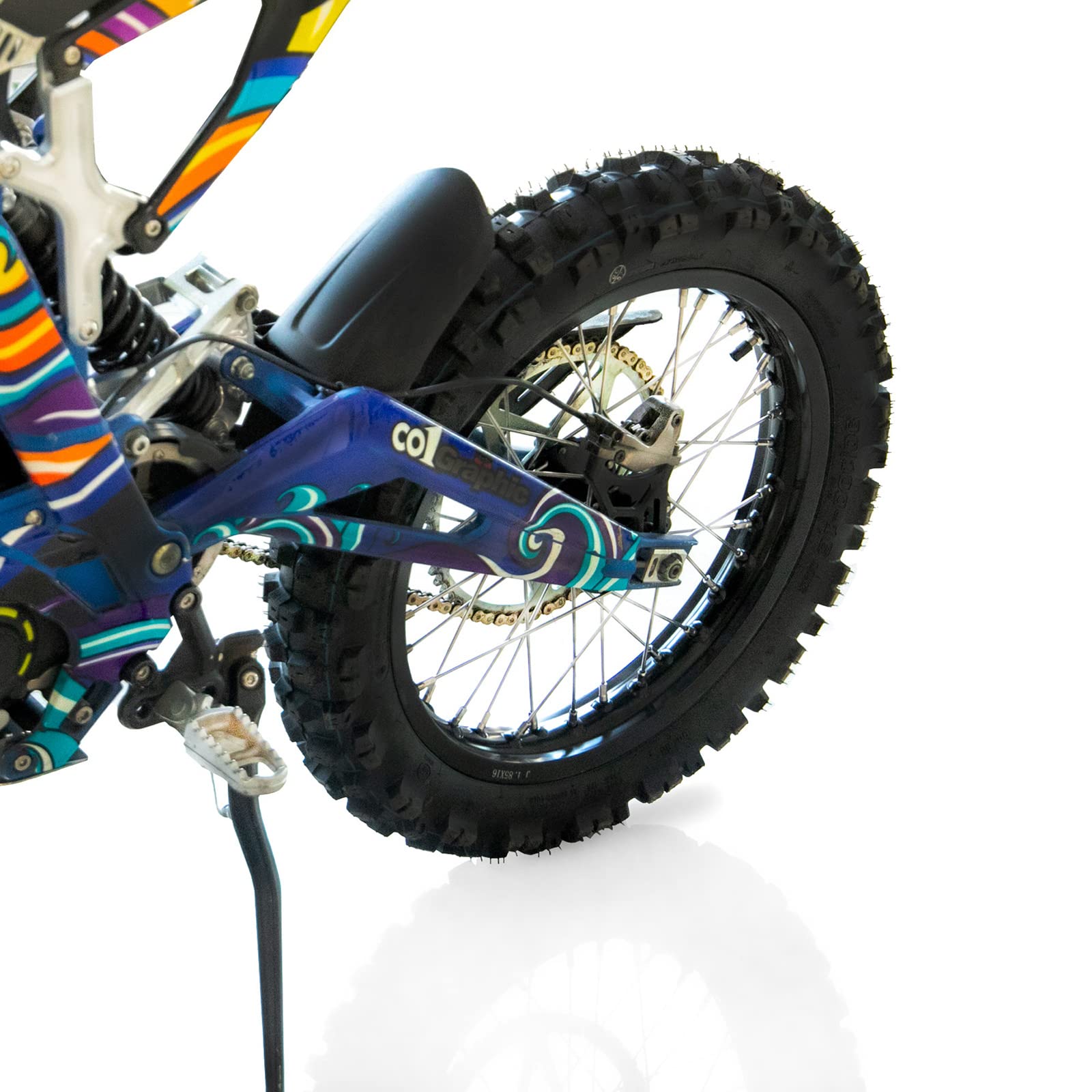Roue Arrière 18x2.15 Pour Sur-Ron Light Bee / Segway X160 X260 - Jante Noire, Moyeu Aluminium