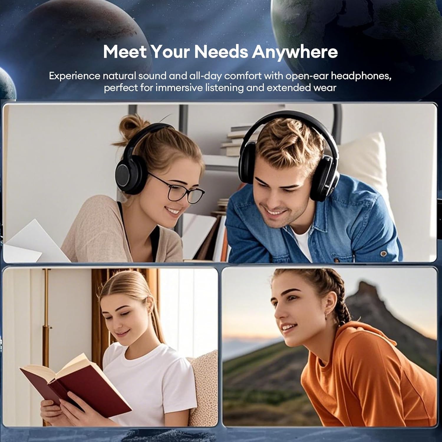 TF-T18 Headphones in various usage scenarios