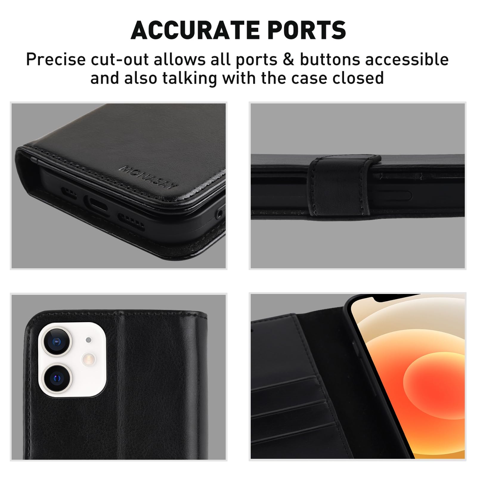 SWP - Custodia Portafoglio Per IPhone 11 6.1, Con Porta Carte E