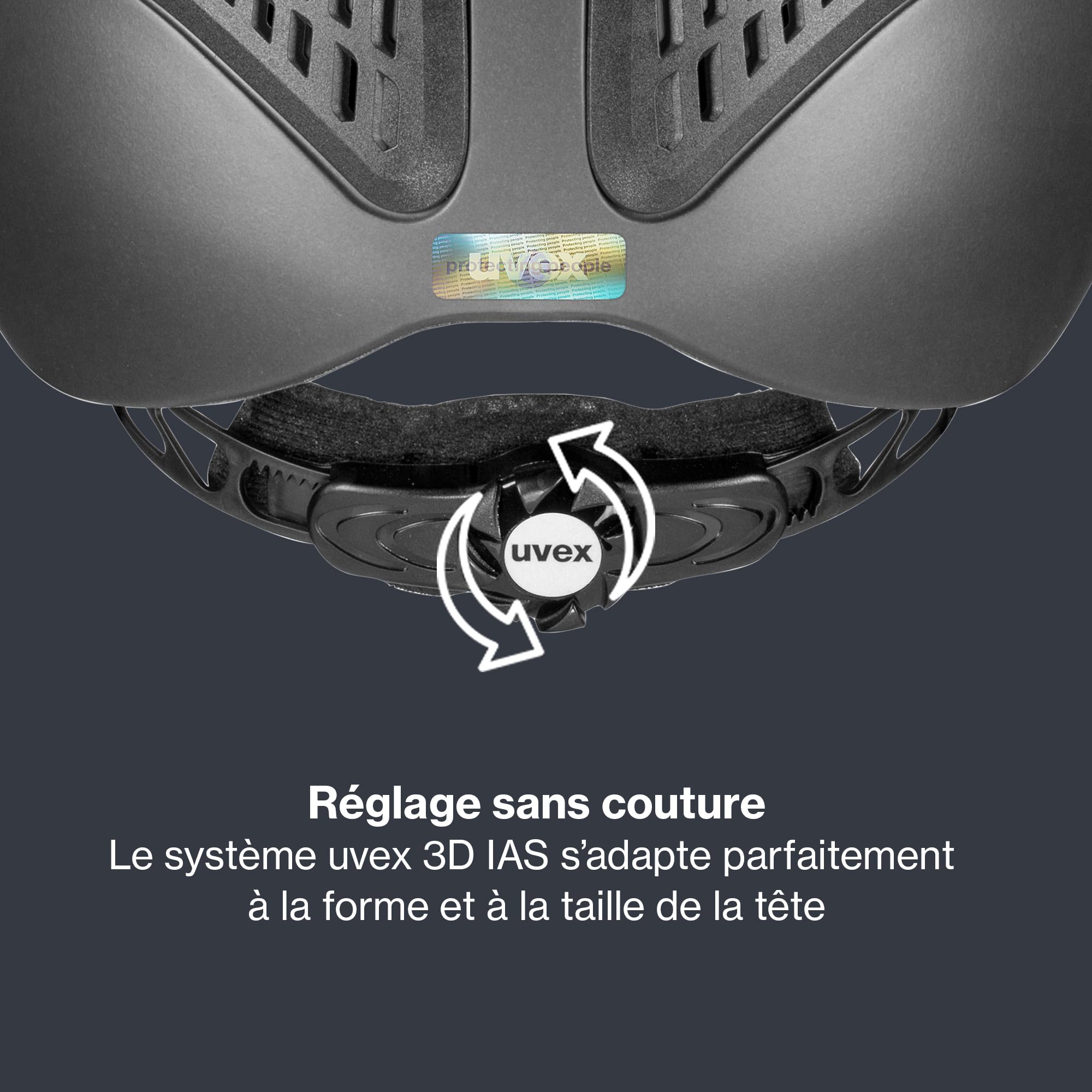 uvex exxential III Casque d'équitation léger Ajustement Individuel