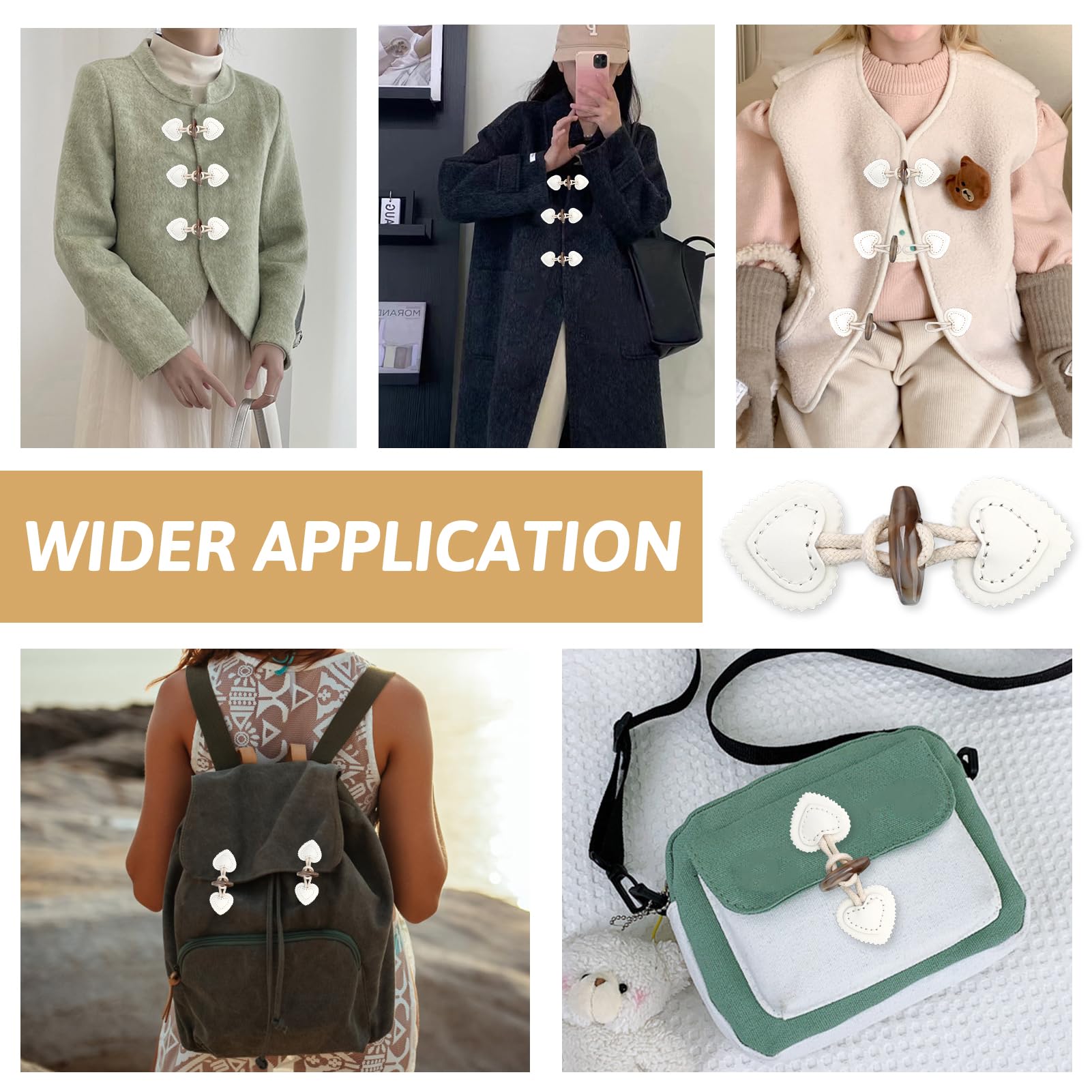 Boutons En Cuir RéSine Boutons Pour Manteau Boutons En Cuir Boucler 4 Paires De Imitation Cuir Bouton Pull Coupe-Vent RéSine Bouton Manteau Bouton Corne Bouton Bouton Mode Sac Dos Bouton(Curry Foncé