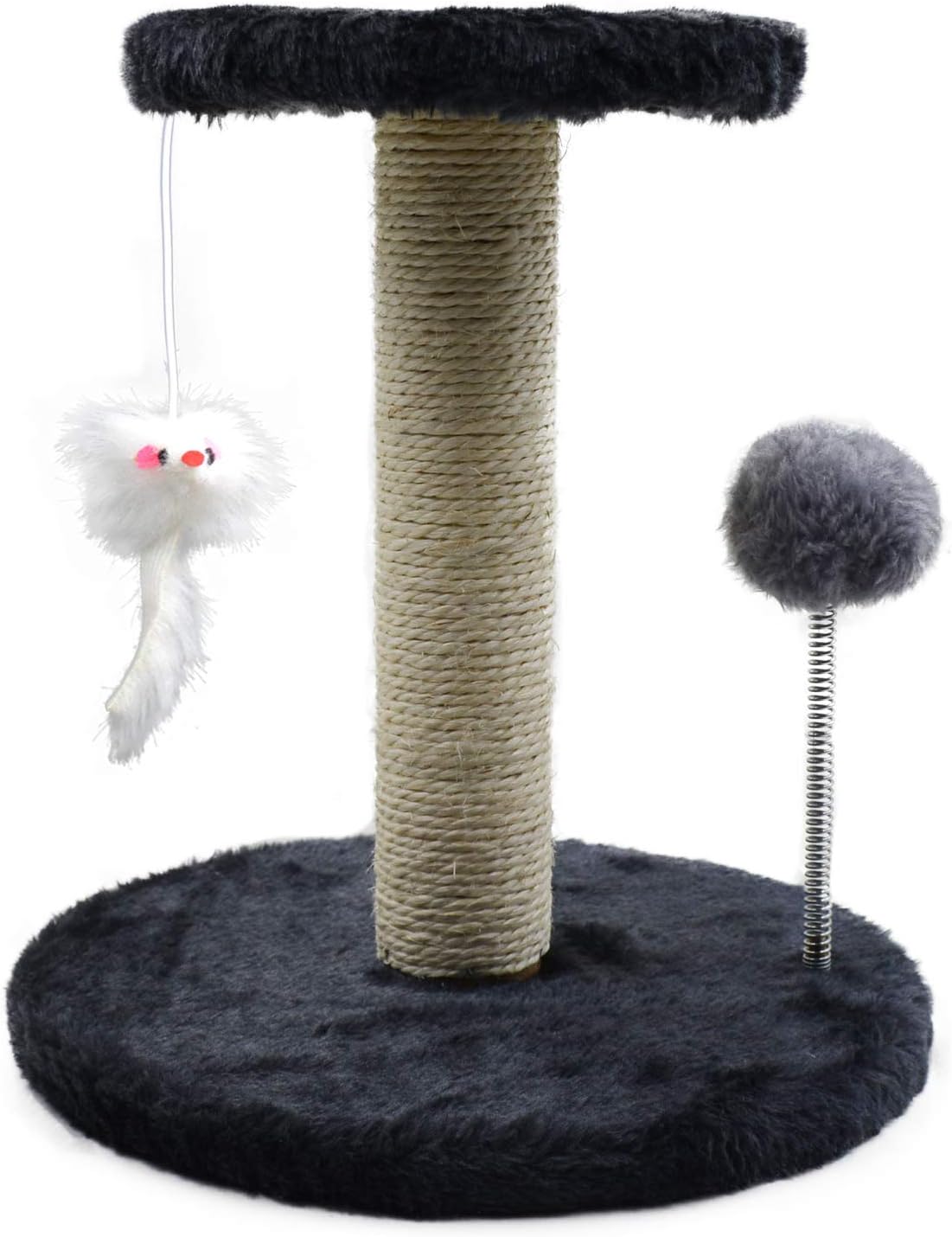 Easy Style Cat Tree Condo Furniture Kitten Activity Tower Pet Kitty Play House with Sisal-Covered Scratching Posts and Perches Hammock…