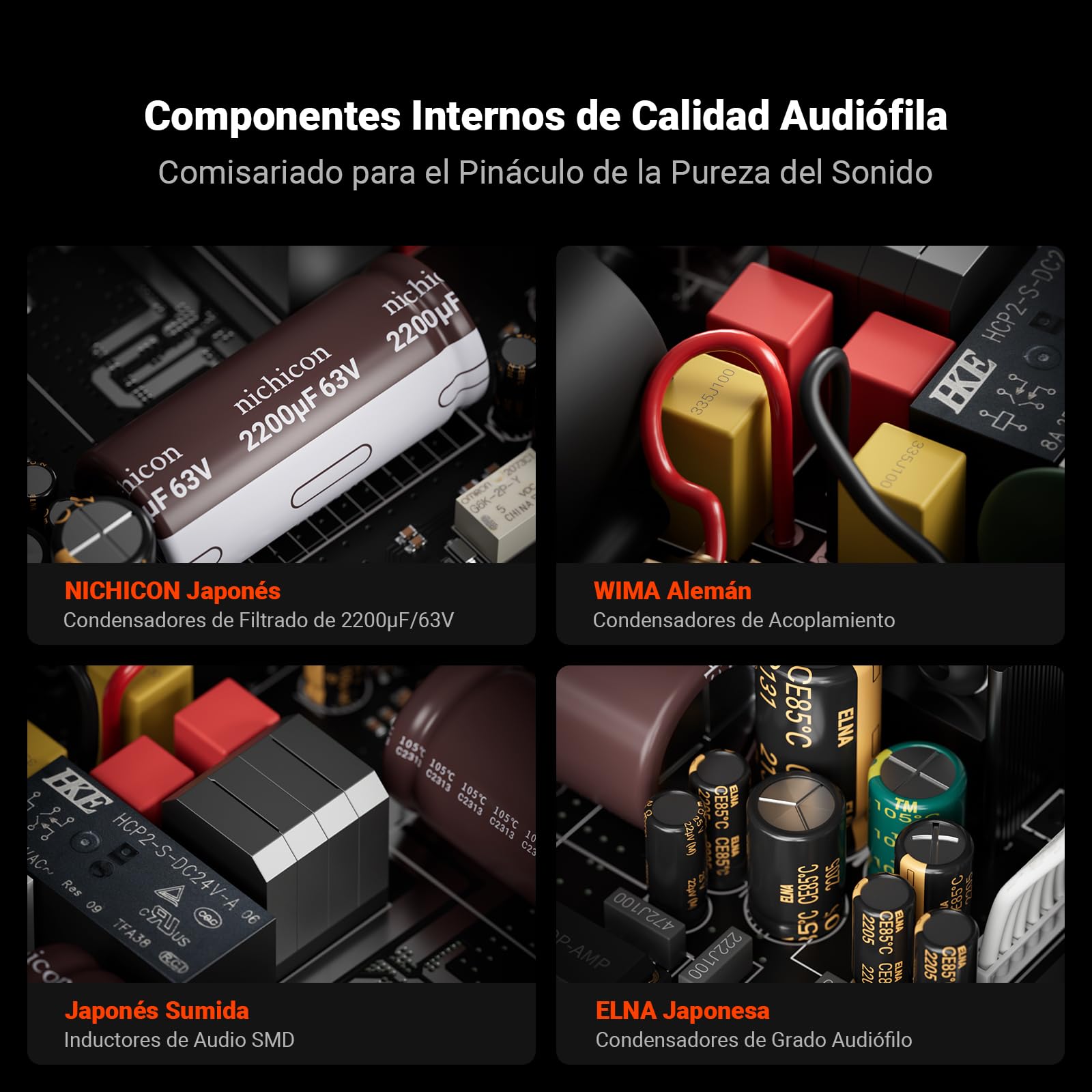 Fosi Audio Due V3 Mono Amplificador de Audio HiFi, Mini Amplificador Monobloque TPA3255 Clase D de 240W para Receptor de Componentes AVR de Cine en Casa, Entradas RCA/XLR Balanceadas 48V/10A