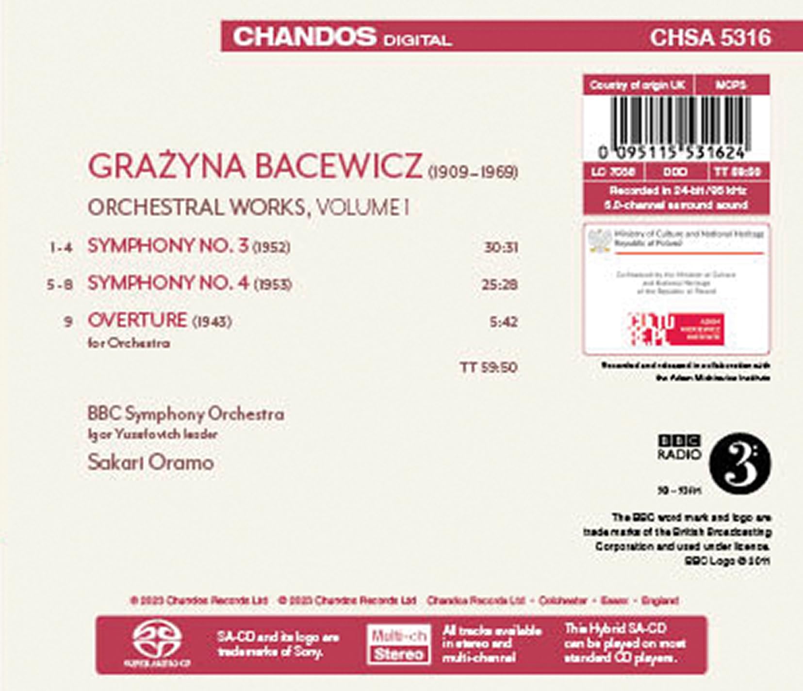 Grazyna Bacewicz: Orchestral Works Vol. 1