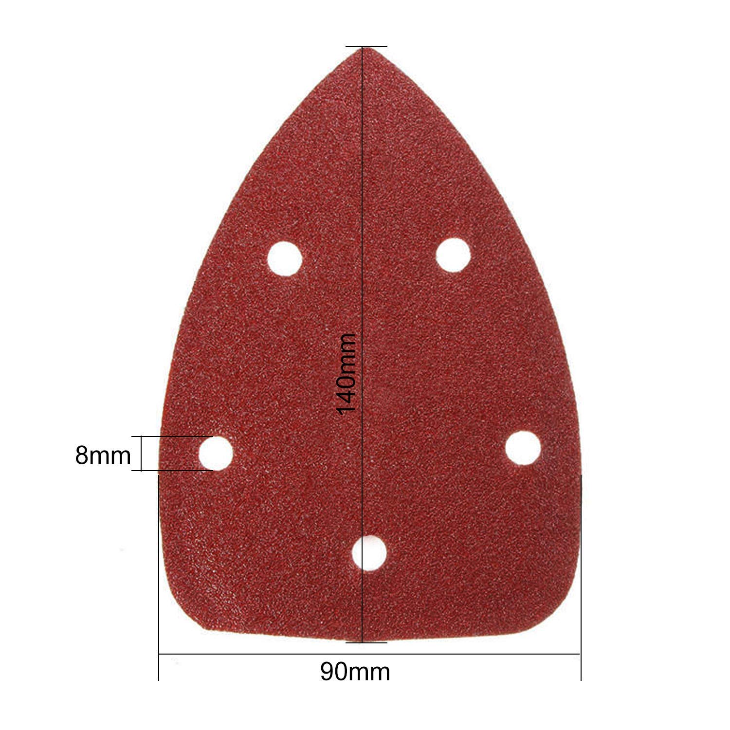 FANJIE 25 Pcs 93mm Triangle Sanding Pads Paper Set Hook & Loop