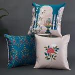 Home Centre Corsica Bela Floral Printed Cushion Cover – 40x40cm – Set of 3