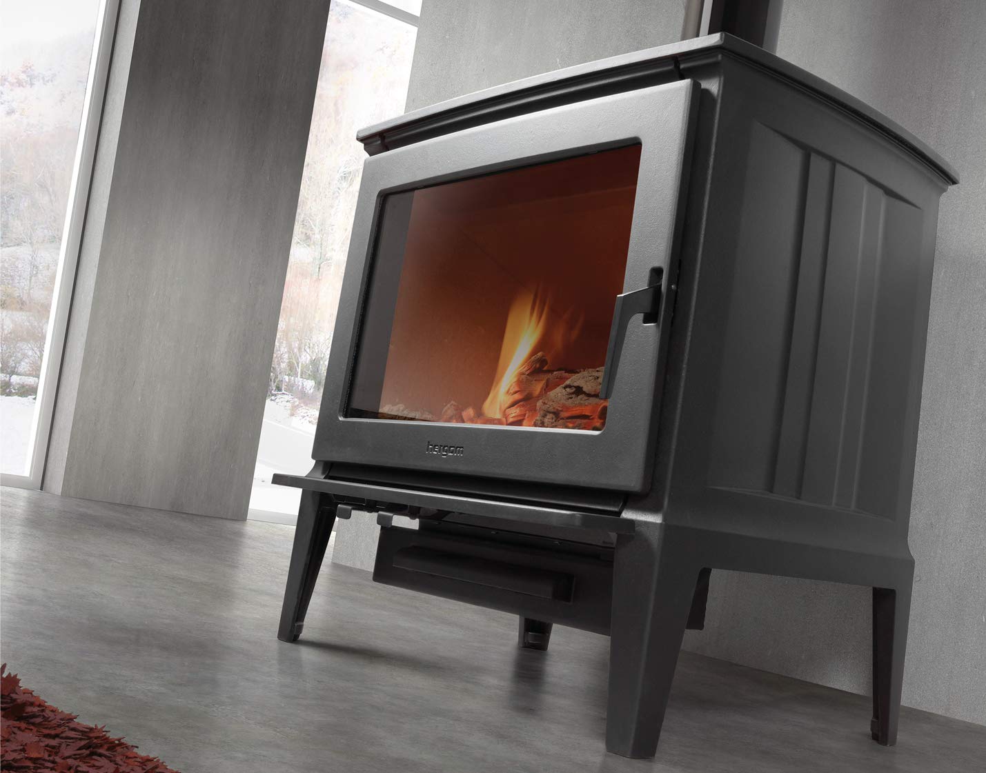 HERGOM ESTUFA DE LEÑA MODELO E-30 L, Hierro Fundido, 11-15 kW