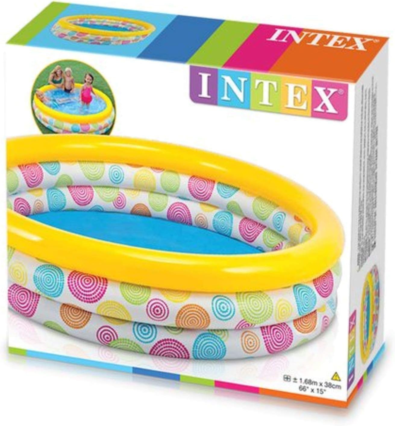 Intex Swimming Pool 3 Rings Multicolor 168 X 38 Cm