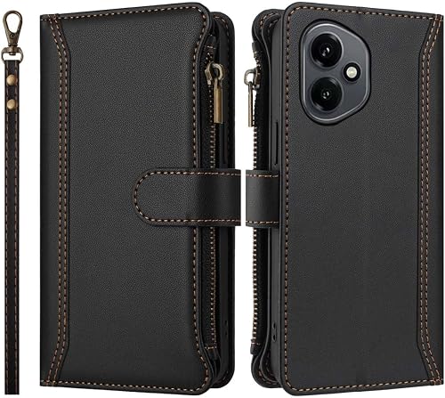 PEIYE Funda para Honor 400 - Carcasa Libro de PU Cuero con Tapa y Cremallera Car