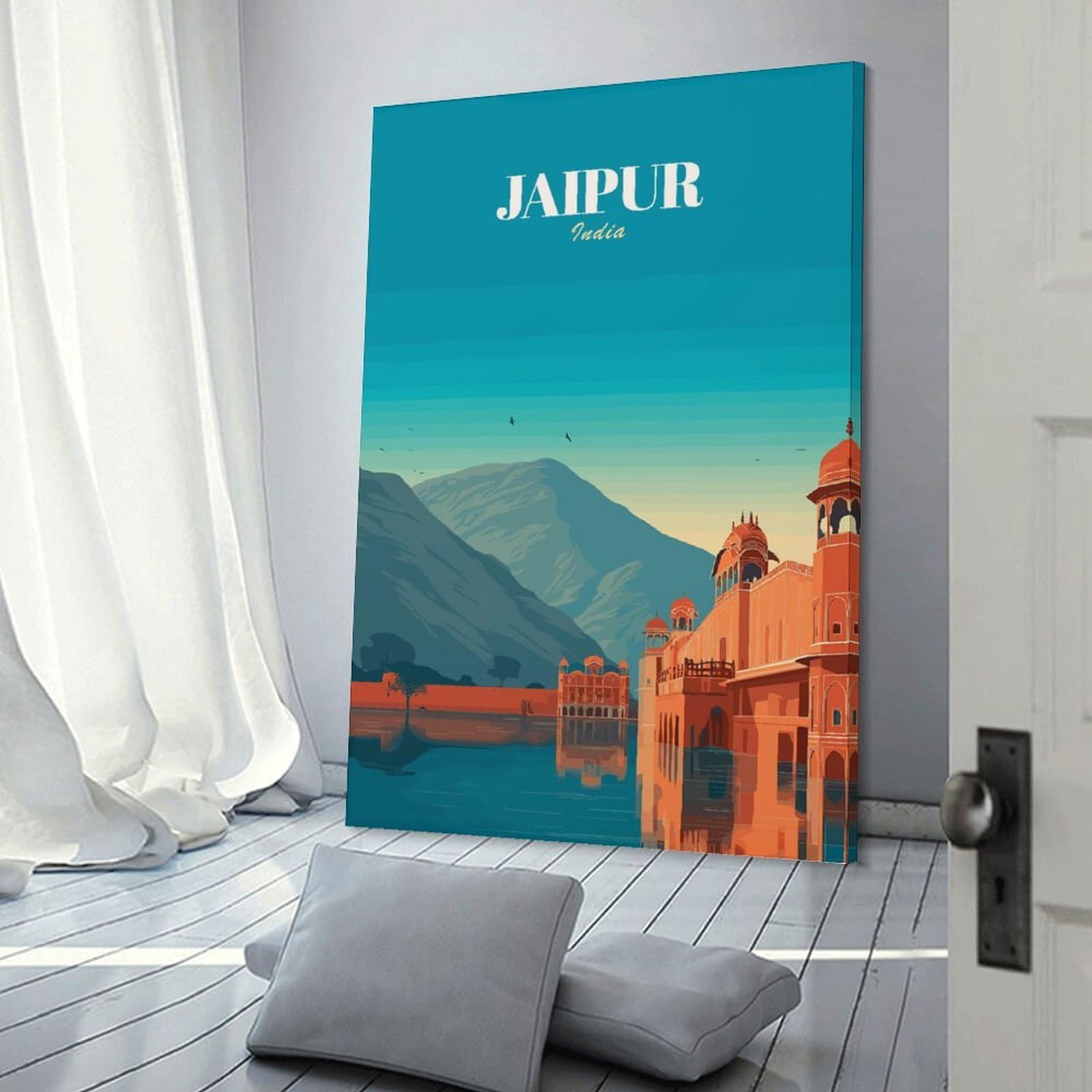 Junmoney Jaipur, India Travel Wall Decor Canvas Print 20x30inch(50x75cm), for Study, Office Or Apartment Decor, A Wall Art Gift for Fresh Interiors