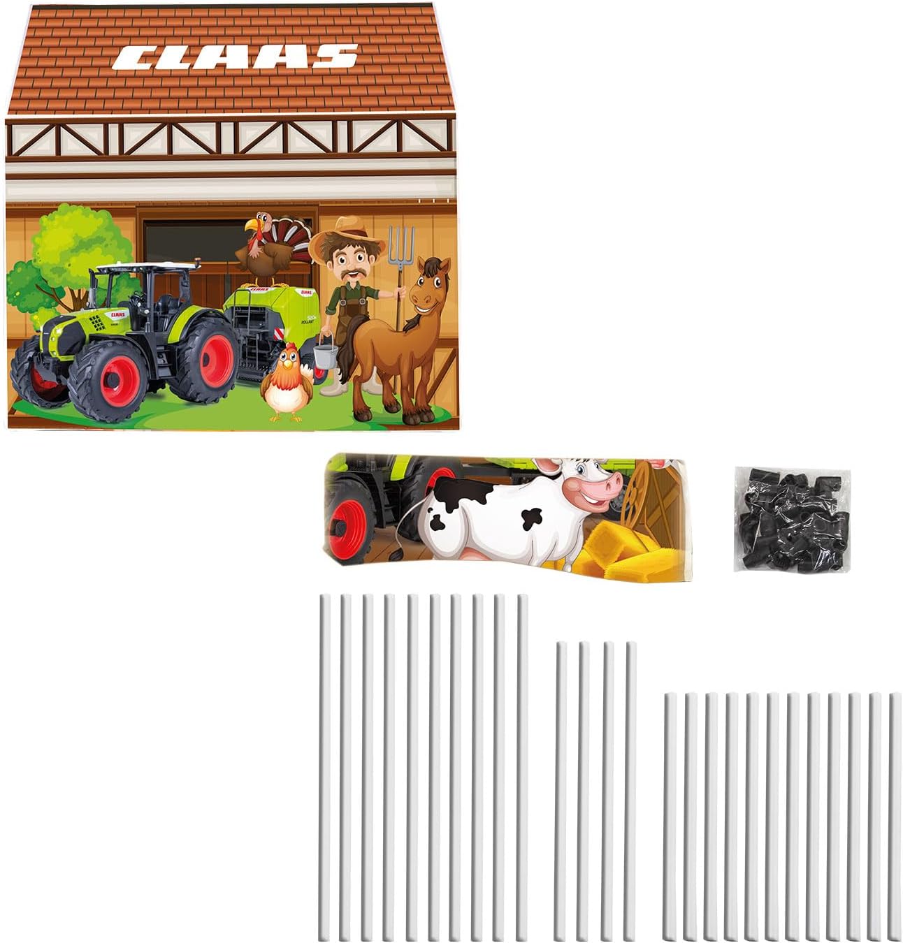 JAMARA Claas 460754 Officially Licensed Indoor Playhouse, Tent with Door Opening, Easy Assembly with Plug-In Elements, Space-Saving and Removable