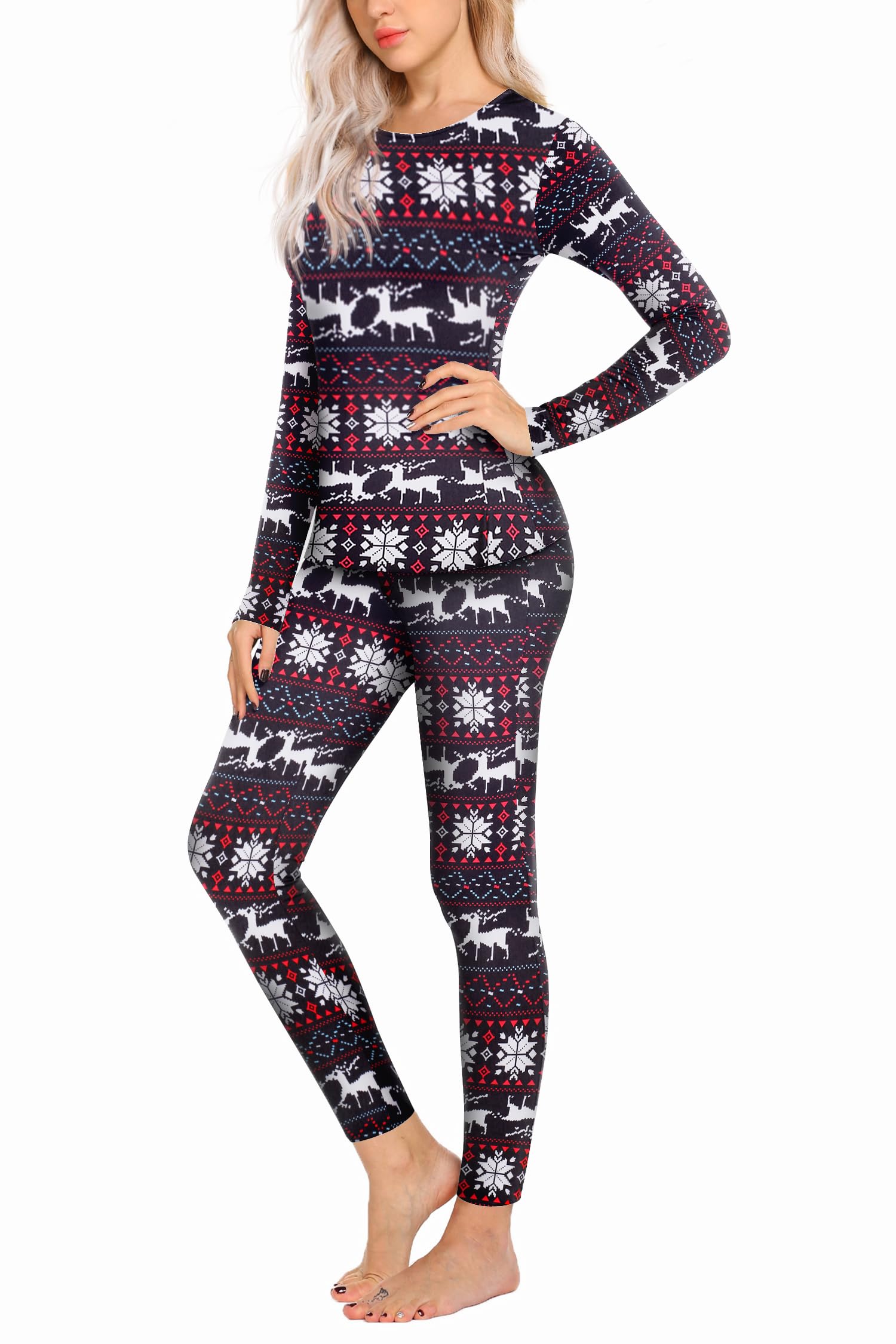 Ekouaer Thermal Underwear for Women Long Johns Sets Lightweight Base Layer