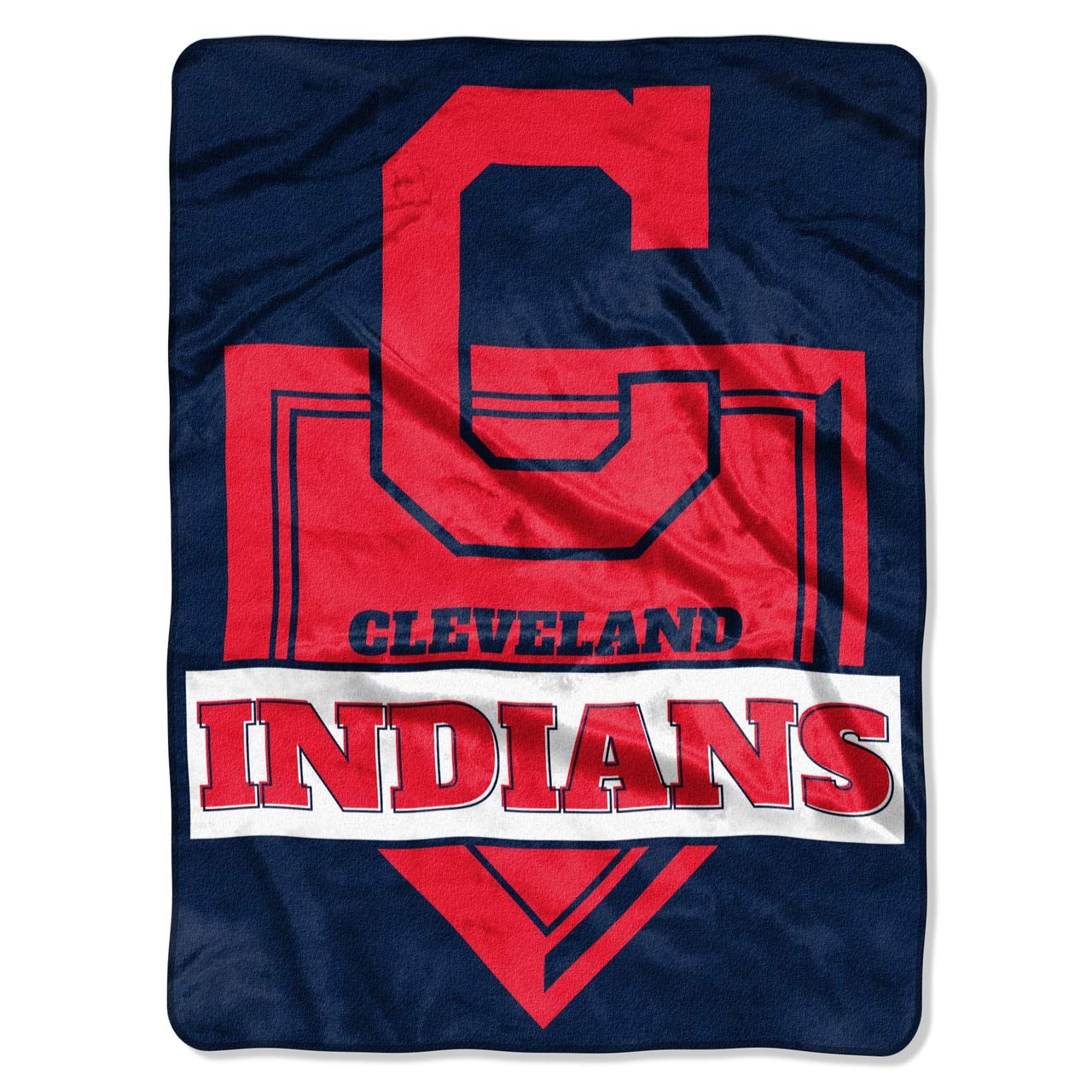 Northwest MLB Cleveland Indians Royal Plush Raschel Throw, One Size, Multicolor