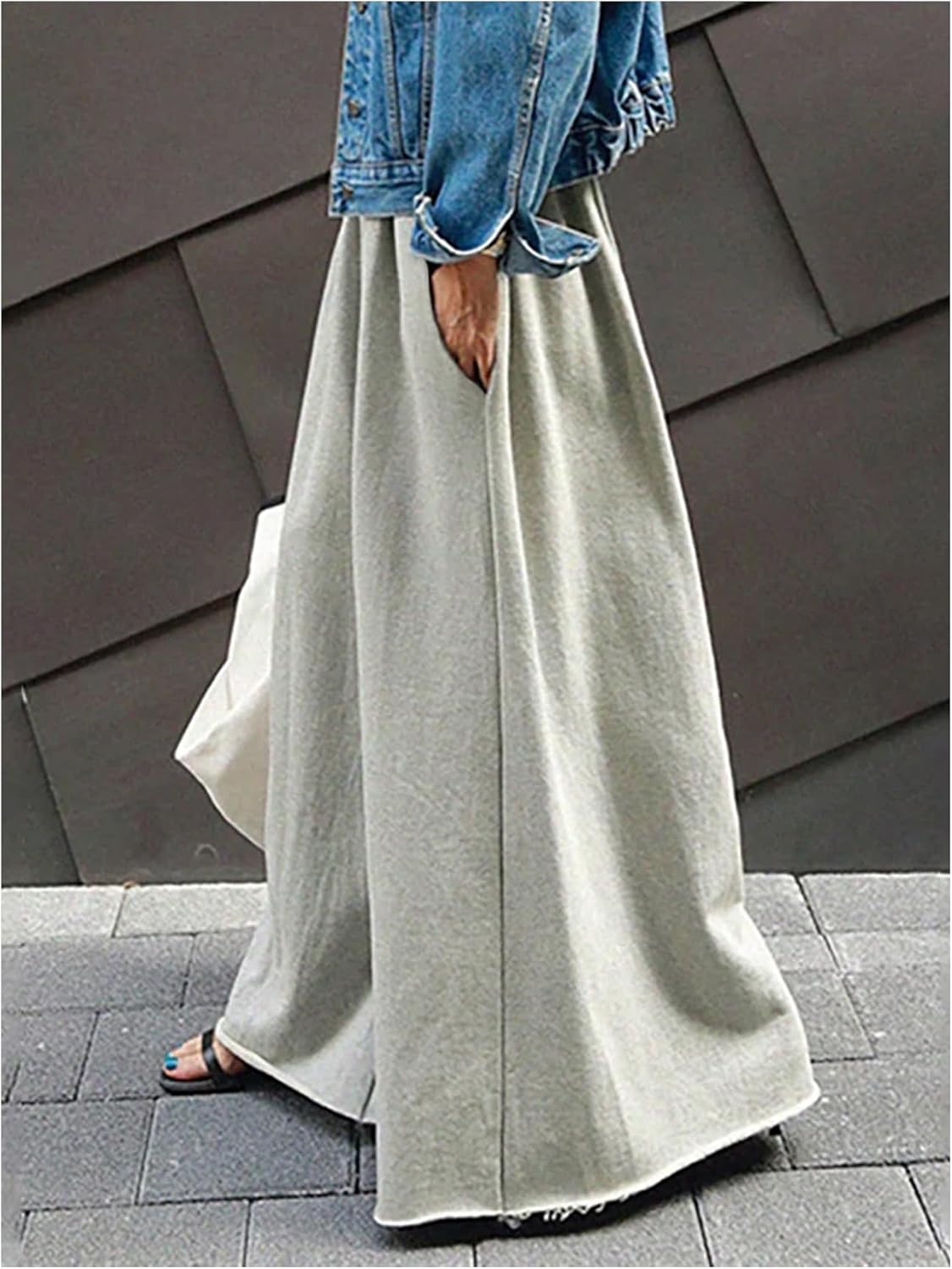 GORGLITTER Women's Wide Leg Pants Drawstring Waist Palazzo Pants - Image 2