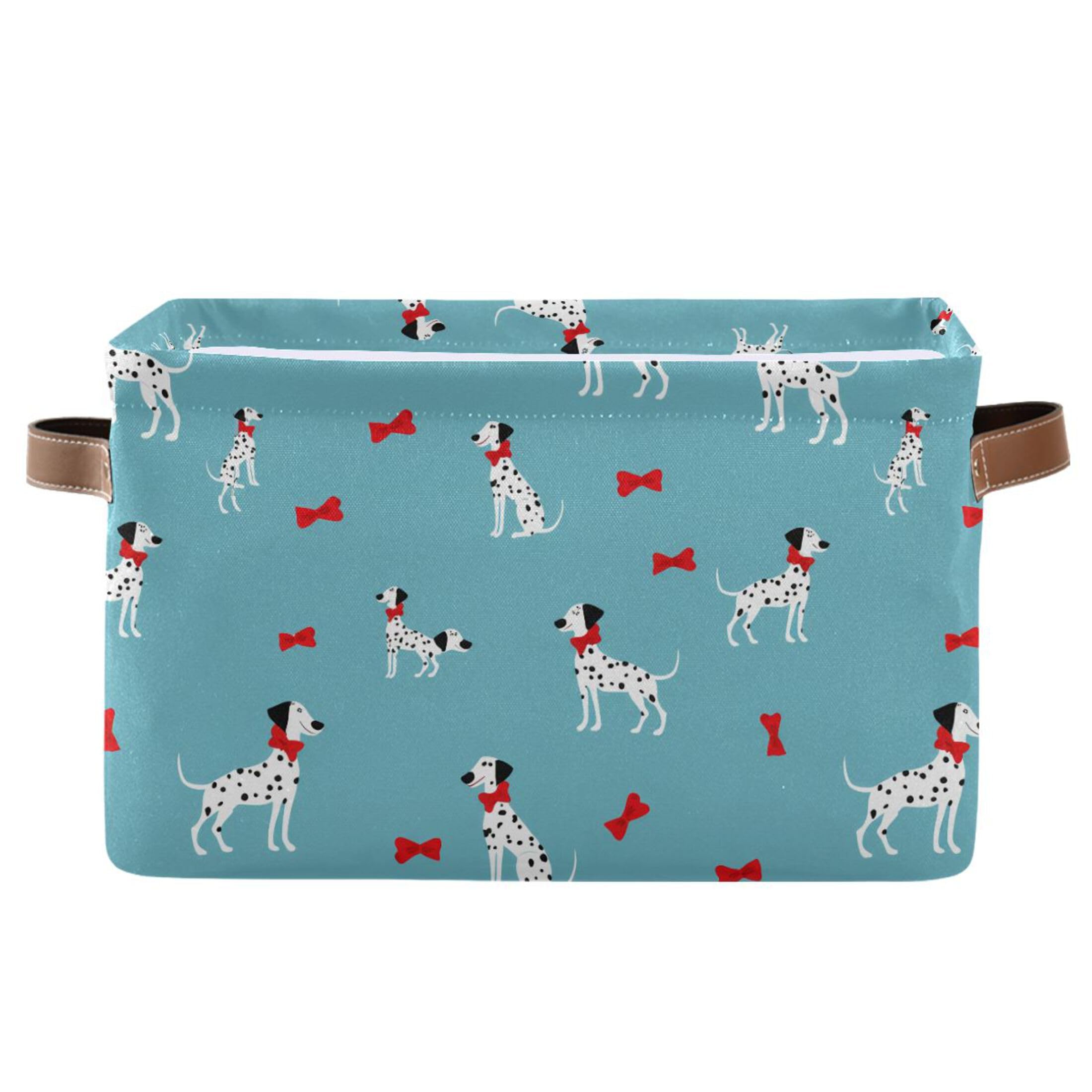 Panier de rangement ludique avec dalmatiens pour vêtements et jouets