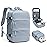Travel Backpack For Women Men Airline Approved Carry On Backpack Flight Approved Waterproof Sports Luggage Backpack Casual Daypack Small Hiking Backpack Grey Blue