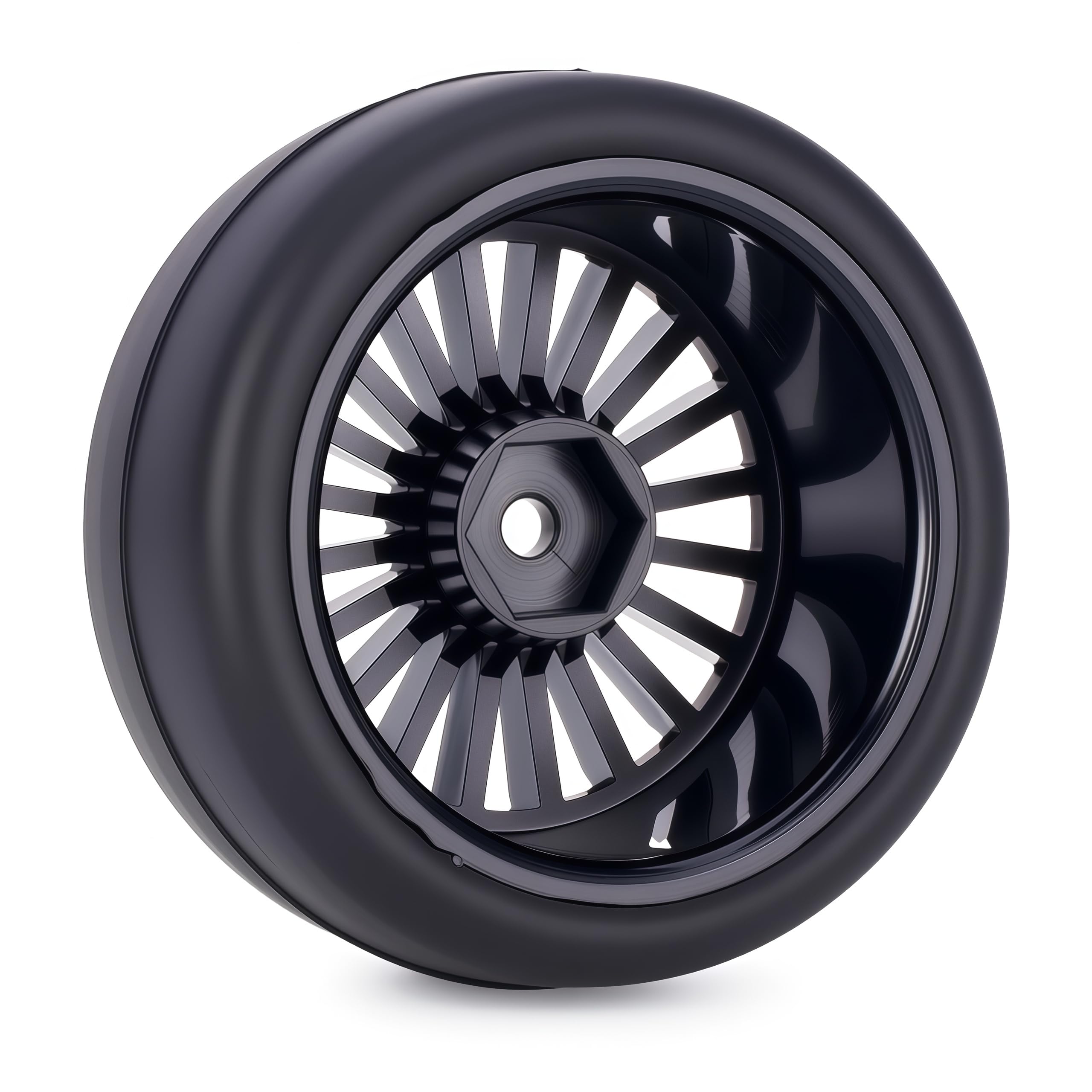 Amazon.co.jp: 4個 1/10 RCホイールとタイヤセット、65x26mm 接着済み