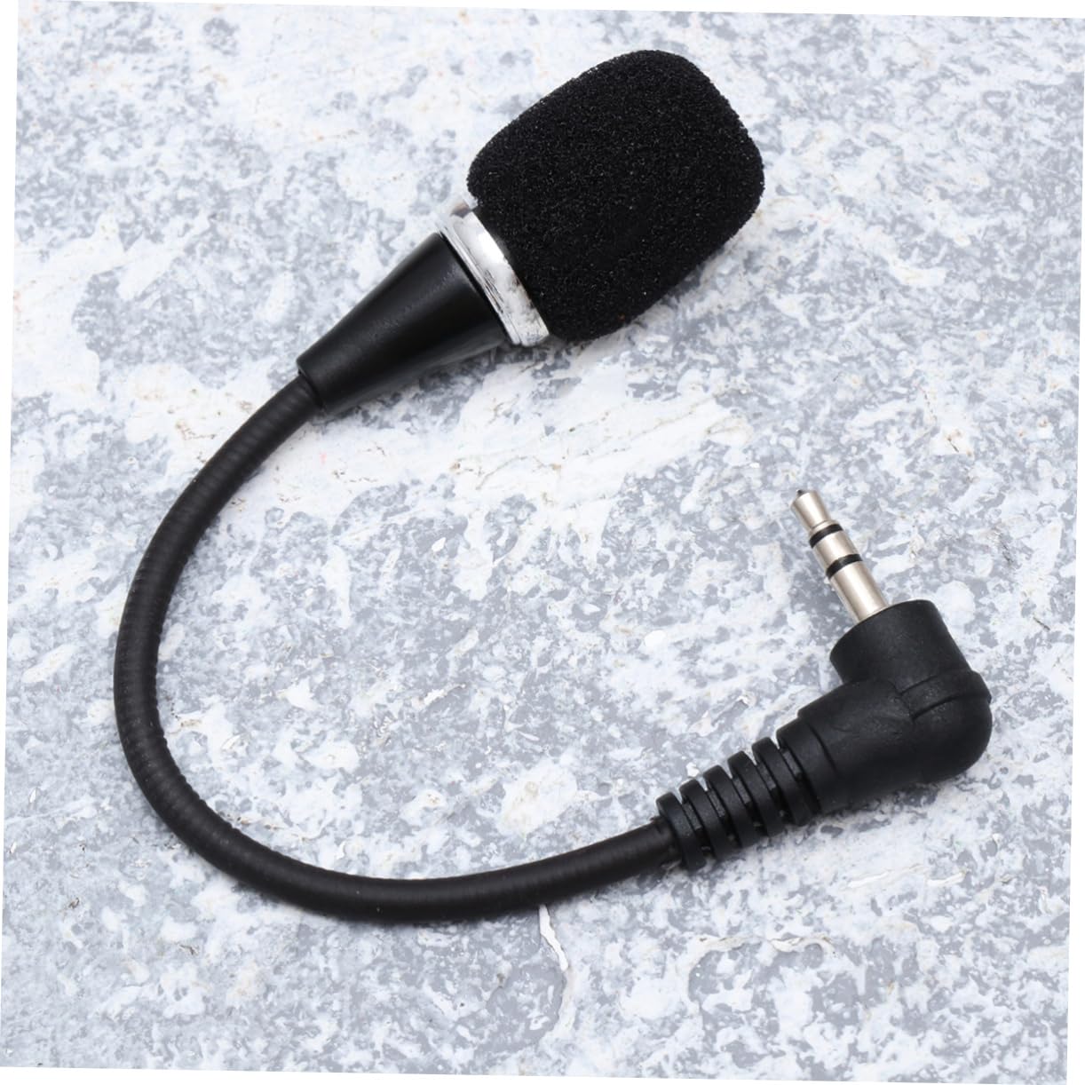 CIMAXIC Mini Condenser Mono 3.5mm Mic Plug for Audio Omnidirectional Design Black Eq100