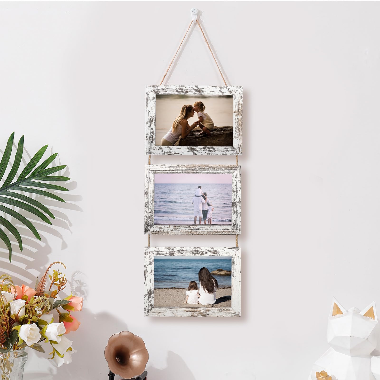 Gykutix Picture Frame Collage Set 13 x 18 cm, Rustic Triple