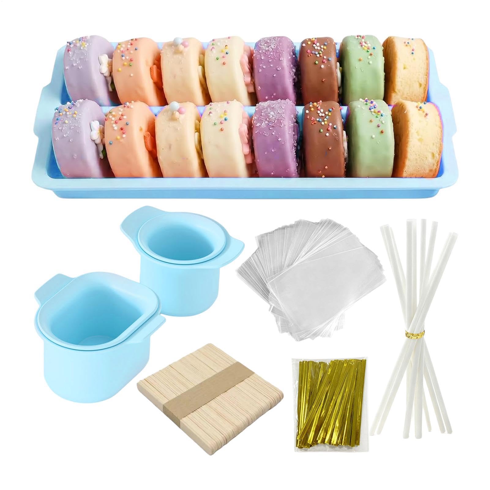 Cortador para cake empujador con bandeja doble para reposteria en casa