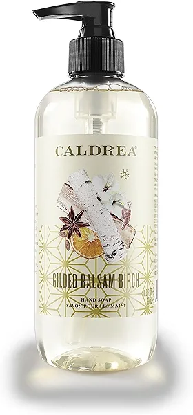 Caldrea Hand Wash Soap, Aloe Vera Gel, Olive Oil And Essential Oils To Cleanse And Condition, Gilded Balsam Birch, 10.8 Fl Oz