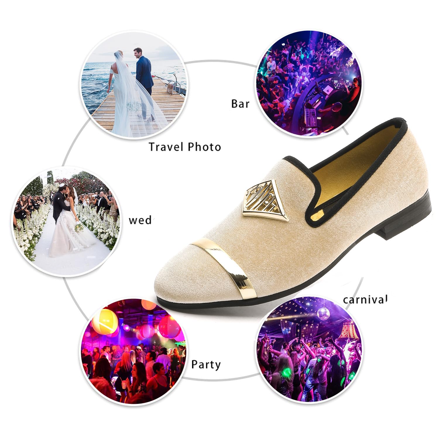 Mens Velvet Loafers Shoes Spiked Dress Shoes With Gold Buckle | Desertcart Belize Mens Velvet Loafers Shoes Spiked Dress Shoes With Gold Buckle | Desertcart Belize