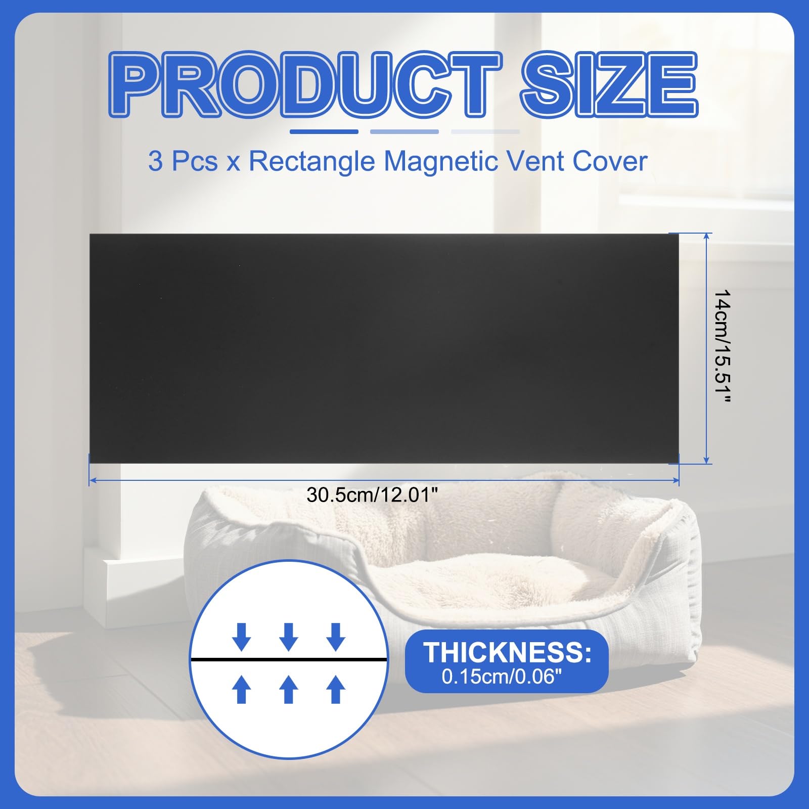 PATIKIL Rectangle Magnetic Vent Covers 12x5.5 Inch - Image 2