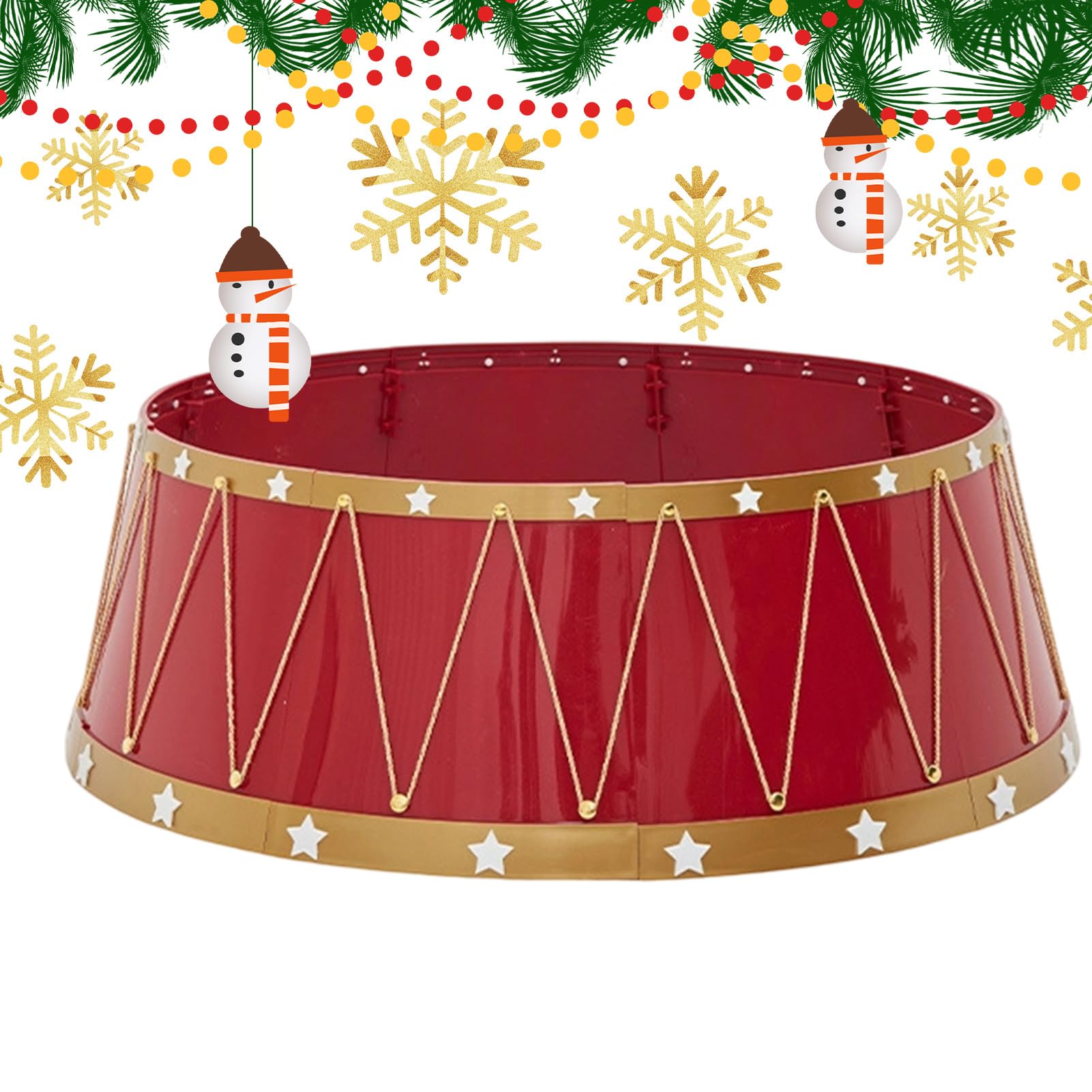 Collare Gonna Albero di Natale Cerchio Decorativo da 65cm per Albero | Decorazioni per Interni Esterni Soggiorno Ingresso Giardino
