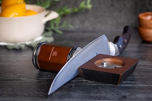 Miniatura 9 de Kit de afilador de cuchillos rodantes - Afiladores manuales de cuchillos con soporte magnético - Afilador de cuchillos de cocina con discos de