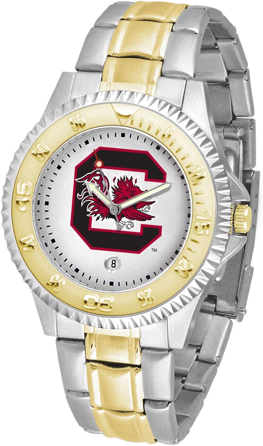 SunTime South Carolina Gamecocks Men's Competitor Steel Watch Two-Tone Gold/Silver