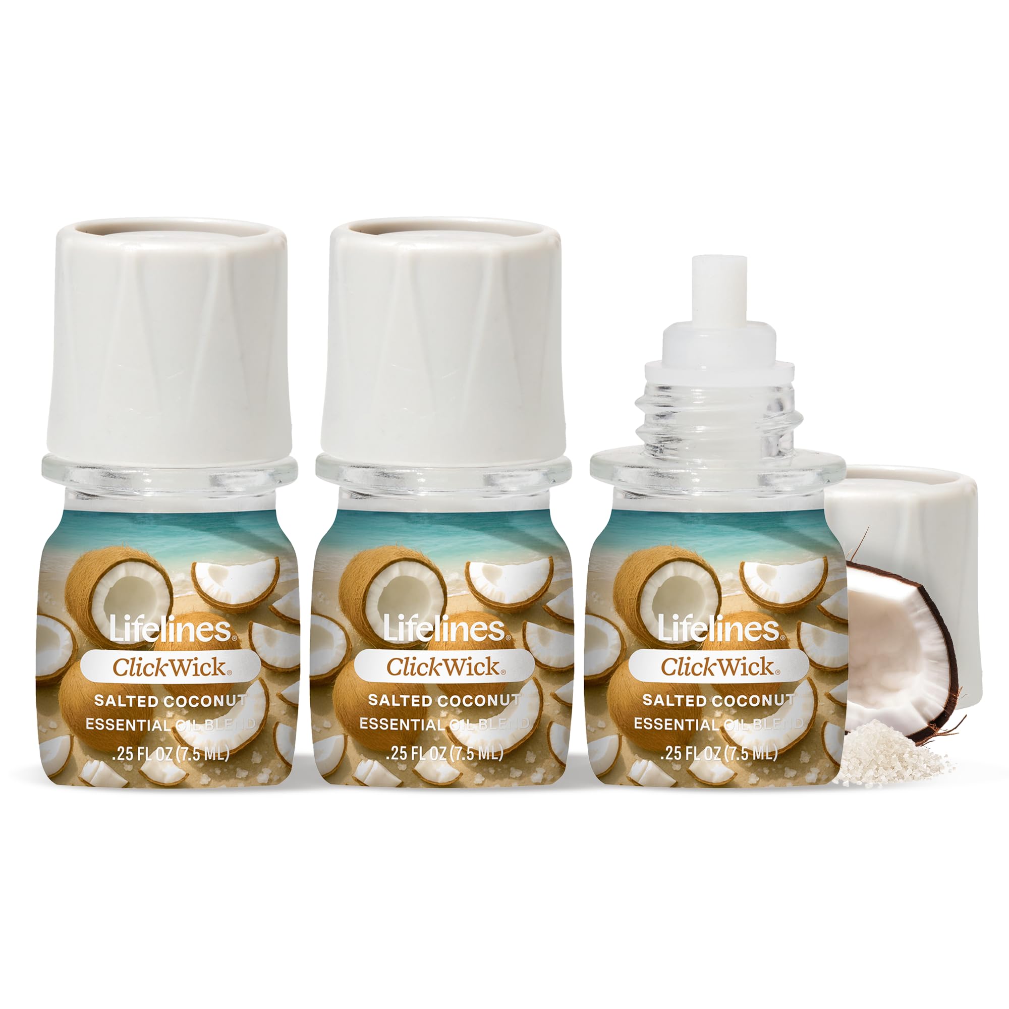 Coconut Oil Vape Juice Amazon.com: Lifelines ClickWick Essential Oil Blends  for Lifelines Diffusers, 3-Pack