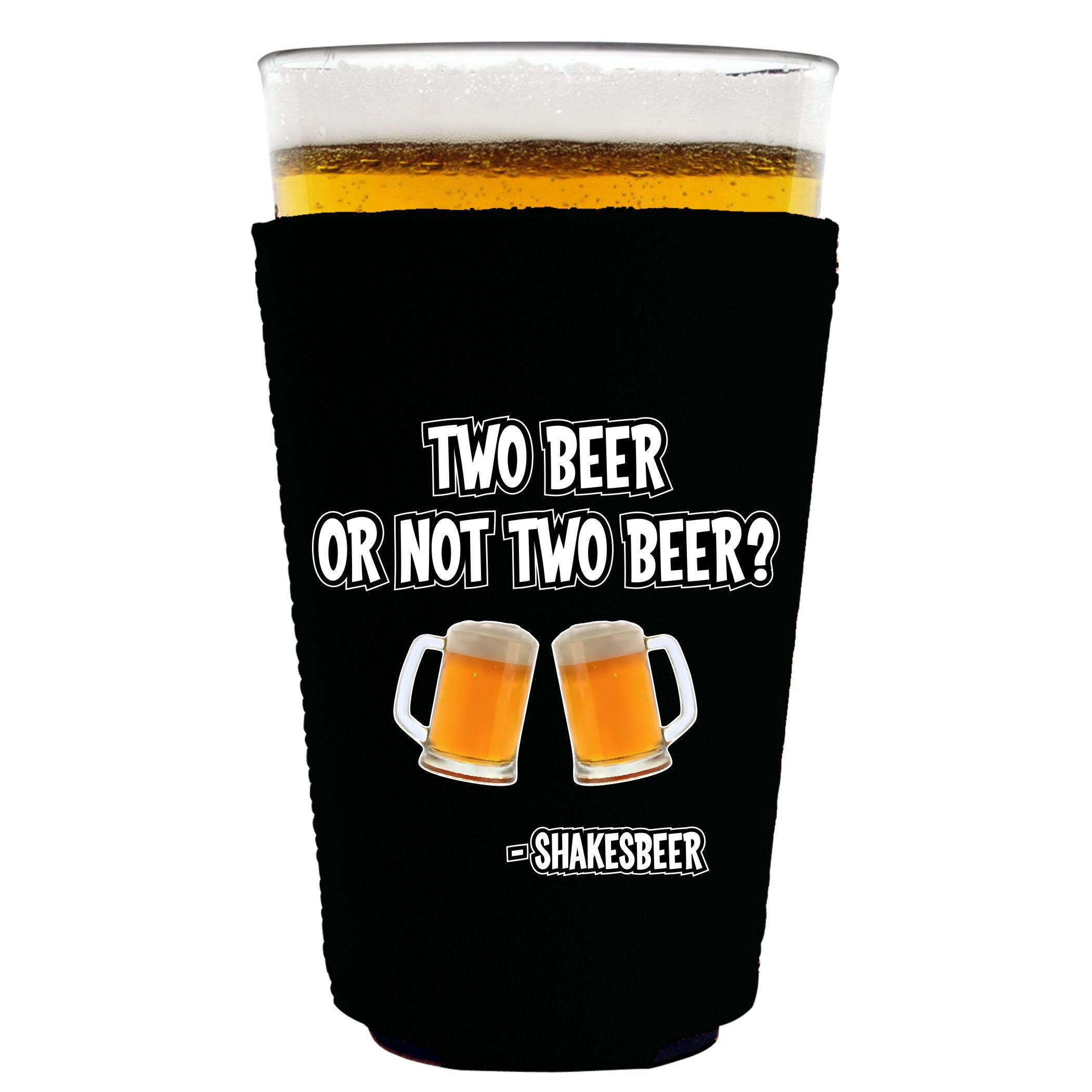 4 Coasters Isolants En Néoprène Pliable Pour Verre à Bière (Pint) - Noir - Lavables En Machine - Fond Pliable Pour Rangement - 9