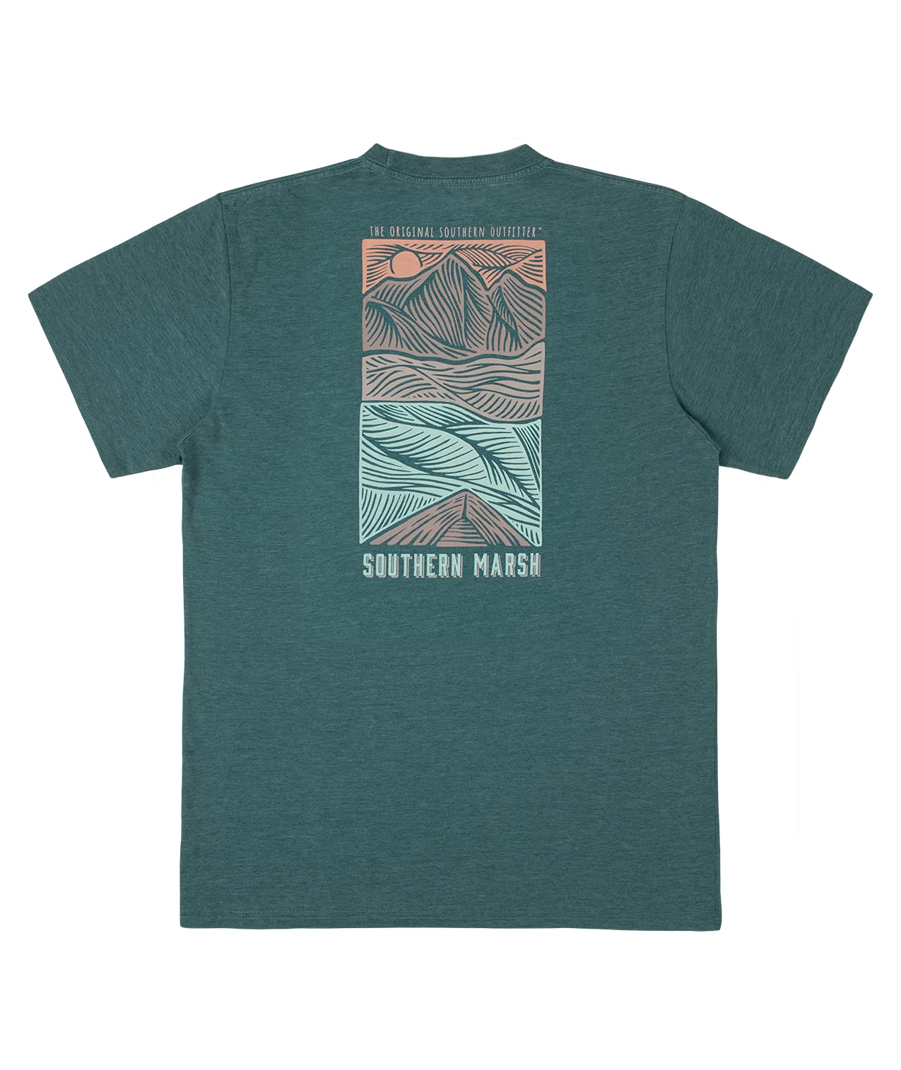Southern Marsh Men's SEAWASH Woodcut Canoe T-Shirt – Short Sleeve Casual Graphic Tee