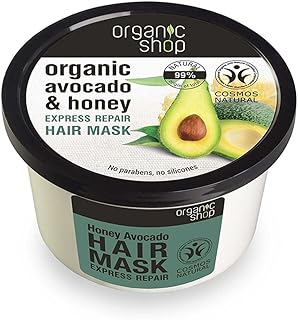 Organic Shop Hair Mask – Avocado & Olive Repairing Deep Conditioner, Hydrates, Nourishes & Repairs Dry, Damaged Hair, Intensive Hydration All Hair Types. 250 ml