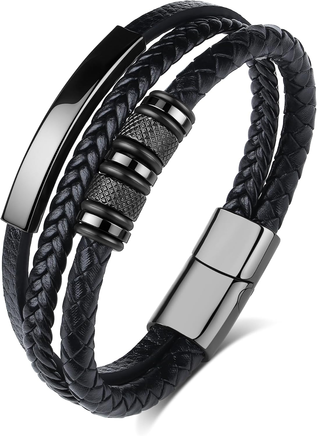 XIANNVXI Premium Mens Braided Leather Bracelet for Men