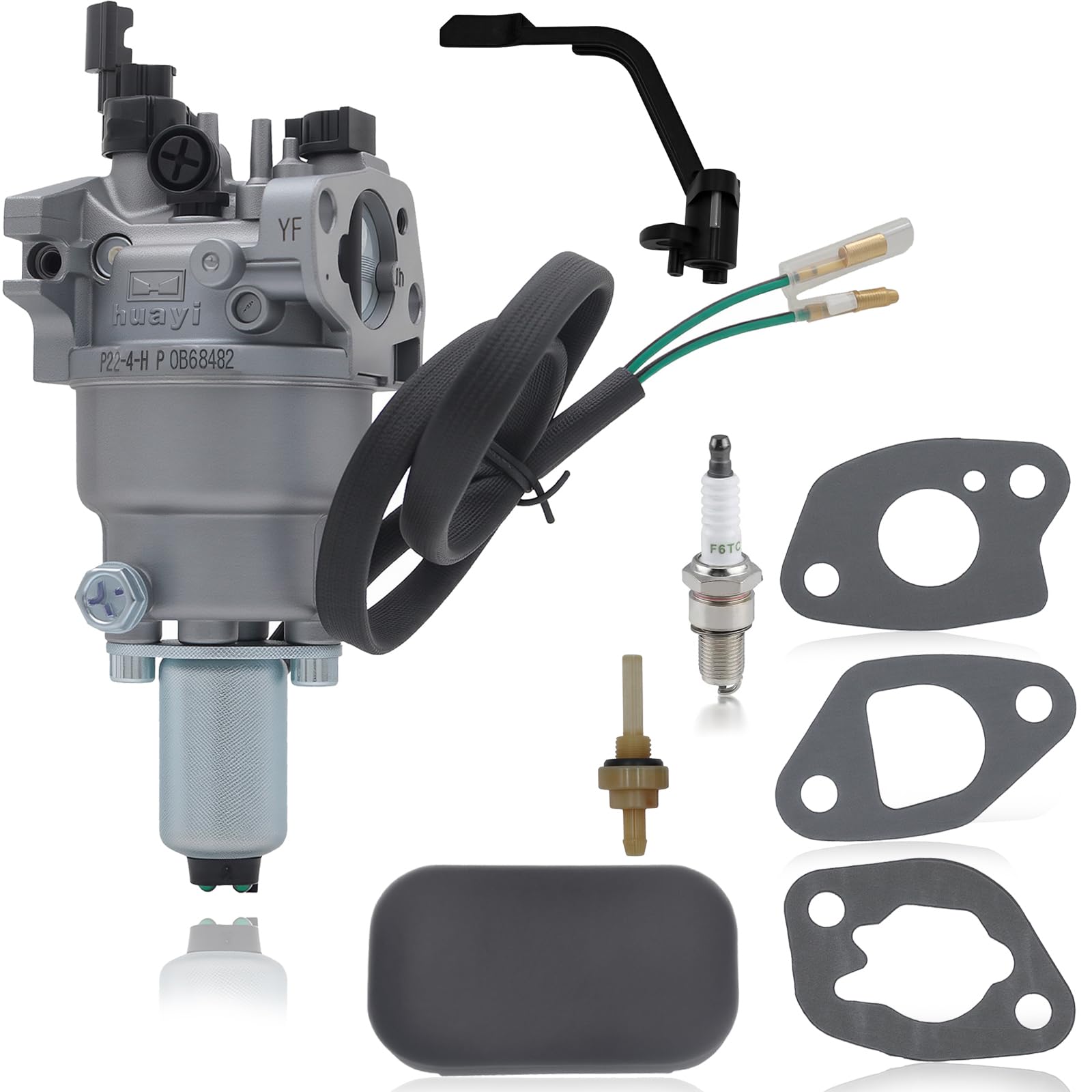 Huayi 76533 Dual Fuel Generator Carburetor For Champion 76533 3800W 3500W 4750 Watt 100307 100397 100401 100456 100479 100524 100628 100629 Portable Generator with Air filter Kit H19