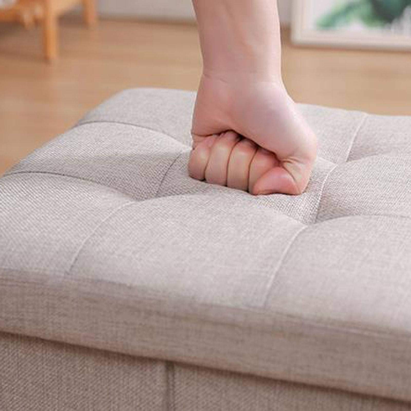 Podnóżek Podnóżek Składany Schowek Podnóżek Domowy Podnóżek Sofa Stołek Nadaje Się Do Salonu Sypialni Patio-60X38X34Cm, Brązowy(Brązowy-60x38x34cm)