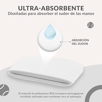 Palbea Grip Padel Extra Adherente. Overgrips Padel. Paquete de 3/6/12/22/60